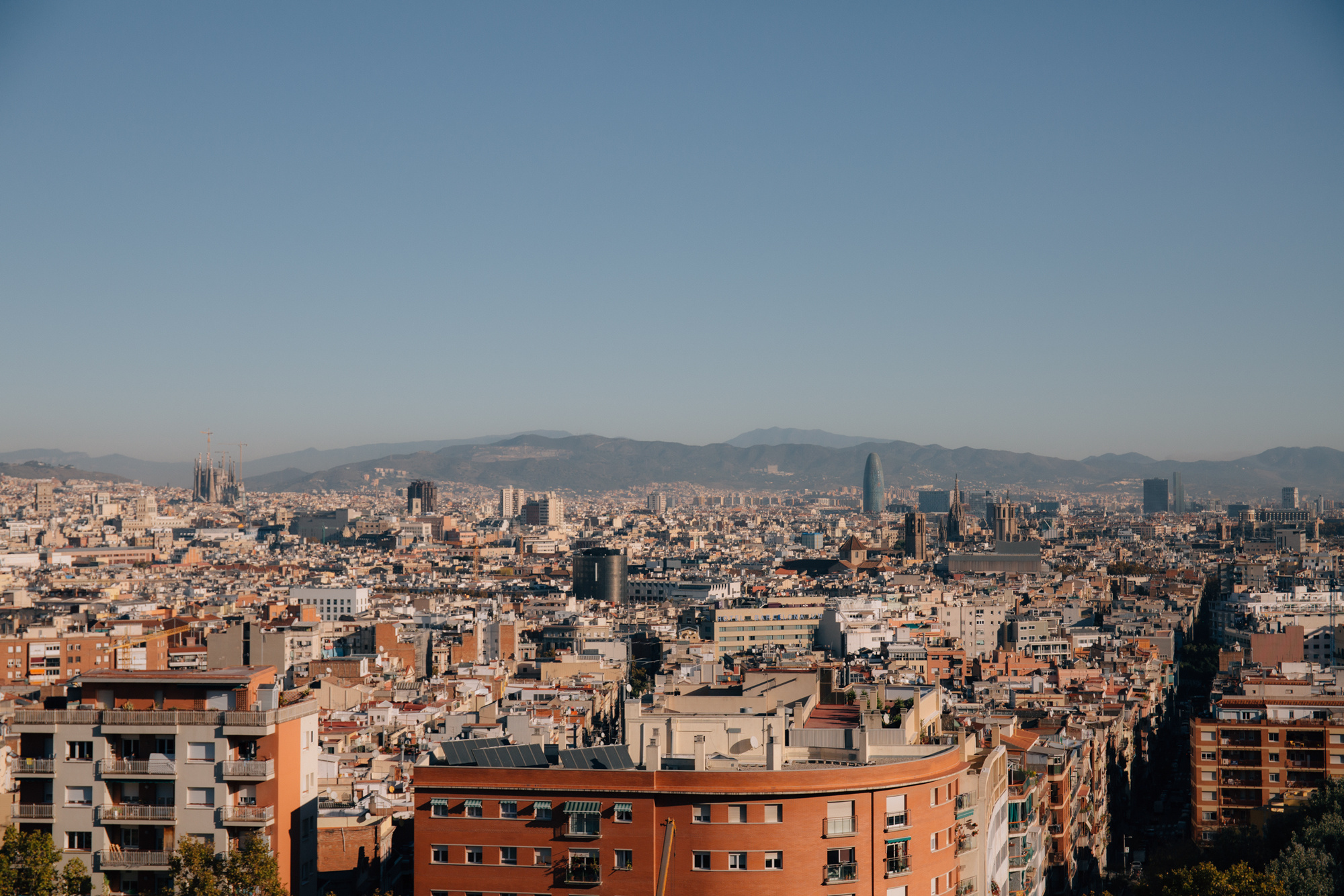 Barcelona Skyline, Bright Christmas, Spanish architecture, Travel destination, 2000x1340 HD Desktop