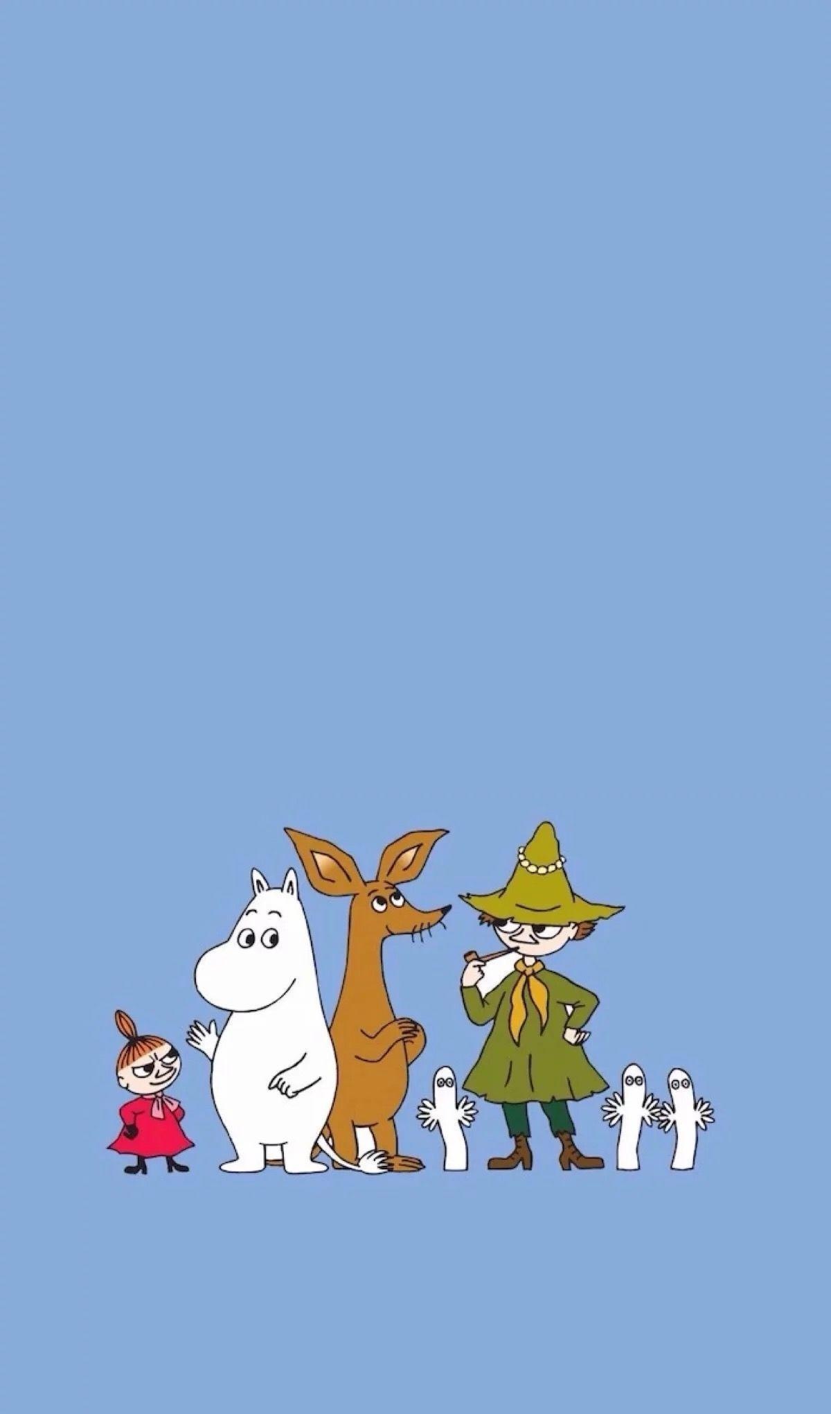Moomin: Little My, Snuffkin, Sniff, Cartoon. 1200x2040 HD Background.