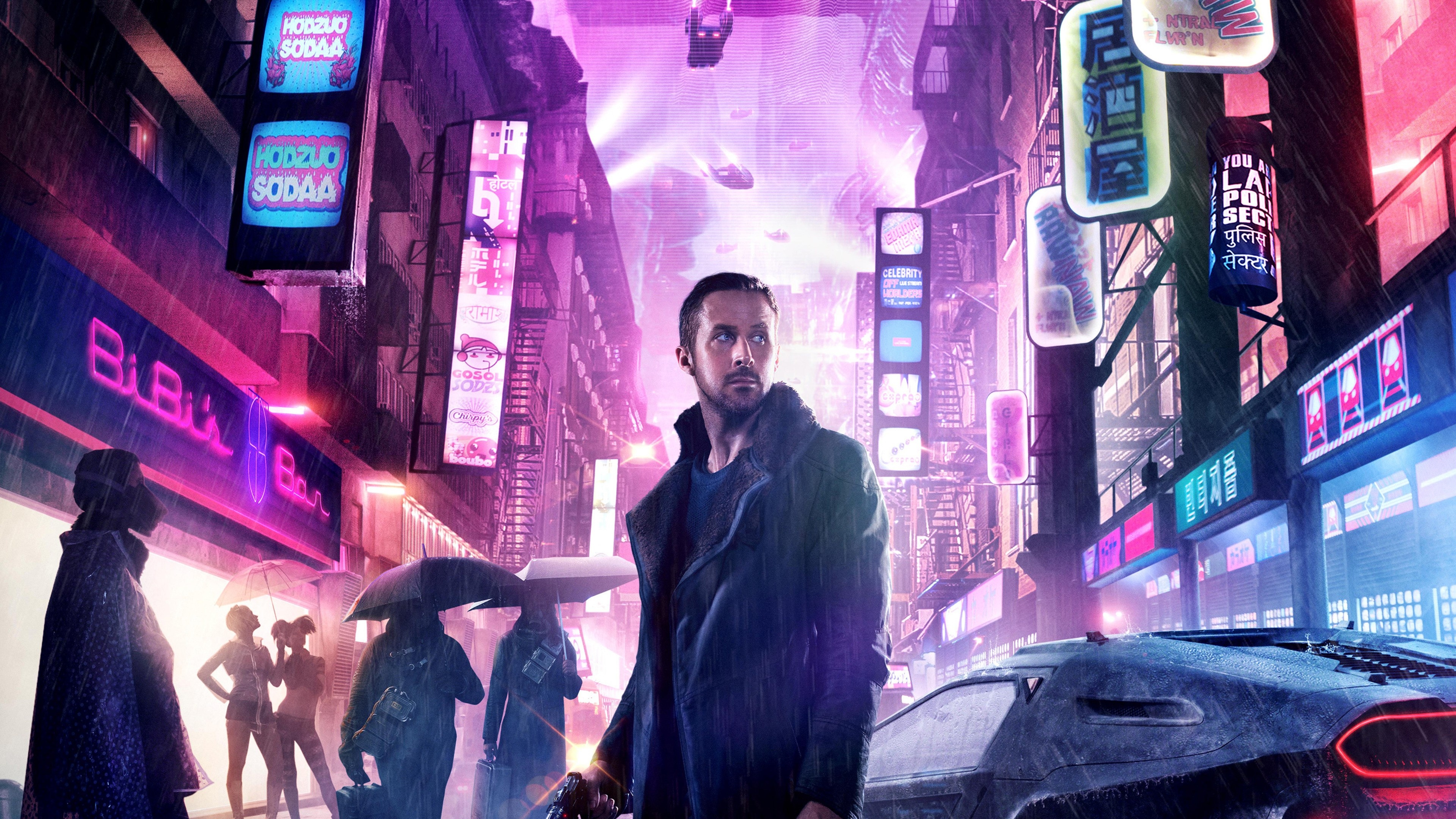 Blade Runner 2049 Ryan Gosling, 4K movie stills, Cyberpunk visuals, Dystopian future, 3840x2160 4K Desktop