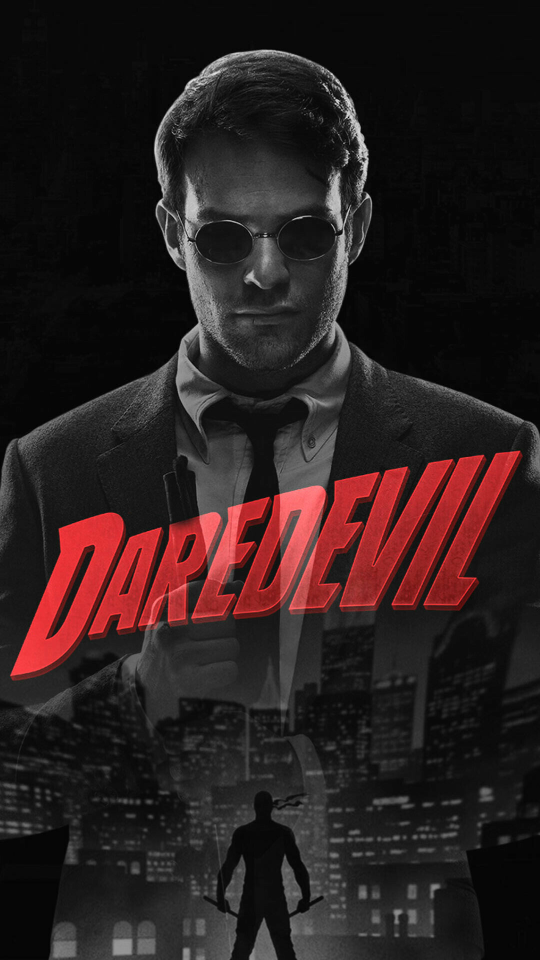 Daredevil (TV Series): Netflix canceled the show on November 29, 2018, Matt Murdock. 1080x1930 HD Background.
