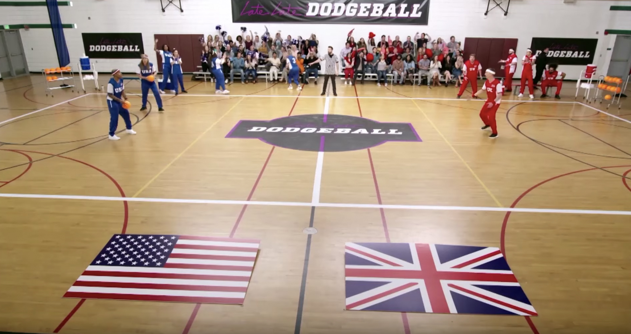 Dodgeball: A Post-match Analysis of Techniques, Team USA vs Team UK, Celebrity Dodgeball Game, Winners And Losers. 2050x1090 HD Background.