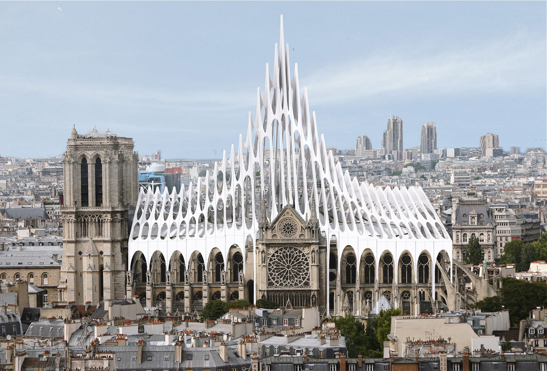 Notre-Dame Cathedral, Iranian architect, Concept for, Reconstruction, 1920x1310 HD Desktop