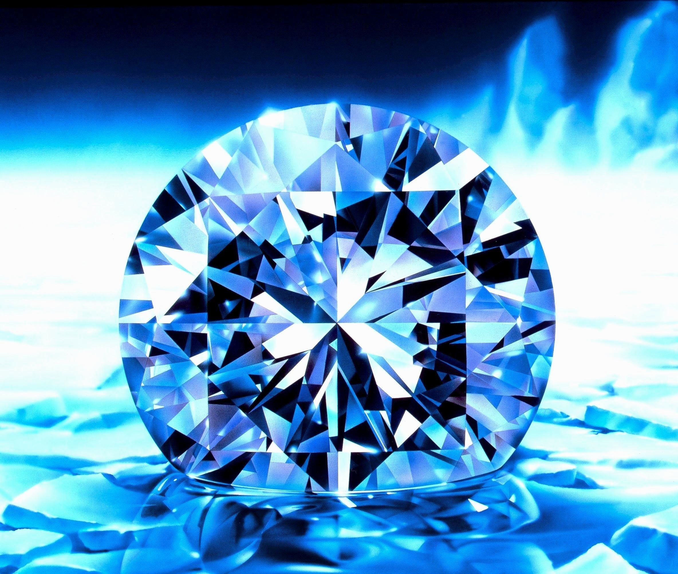 True blue diamonds, Stunning azure hues, Rare gemstone, Mesmerizing brilliance, 2370x2010 HD Desktop