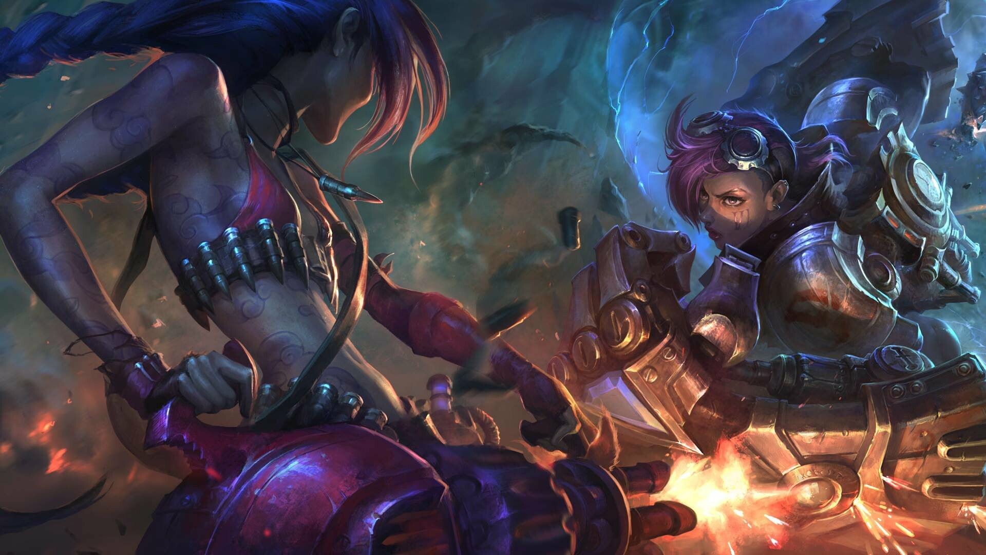 Arcane: League of Legends: Riot Games' animated series, LOL. 1920x1080 Full HD Background.