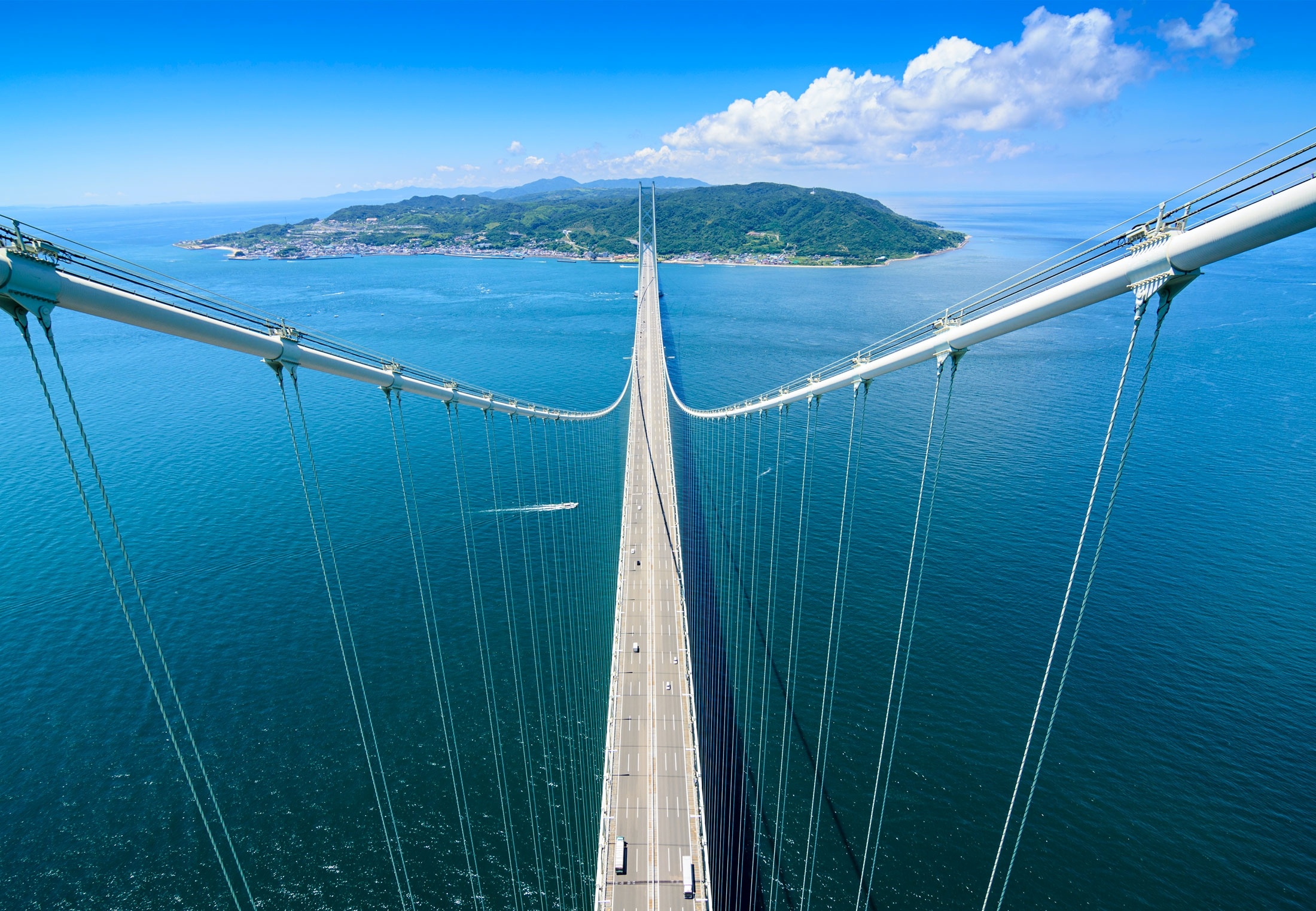 Akashi Kaikyo Bridge, World's longest, Impressive landmark, Engineering marvel, 2200x1530 HD Desktop