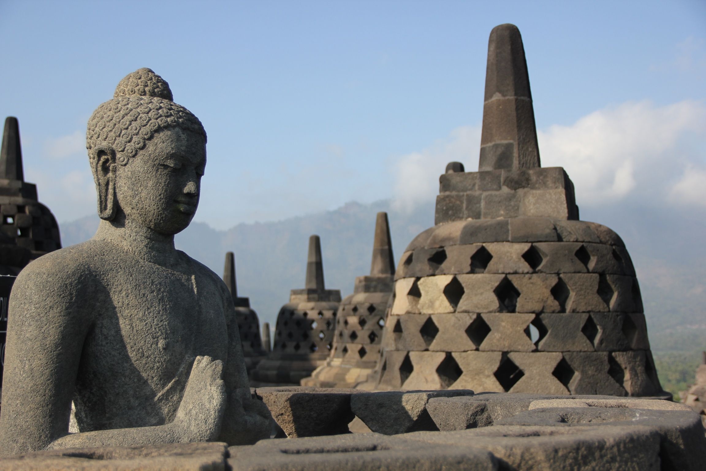 Borobudur Buddhist temple, Java island, 2310x1540 HD Desktop