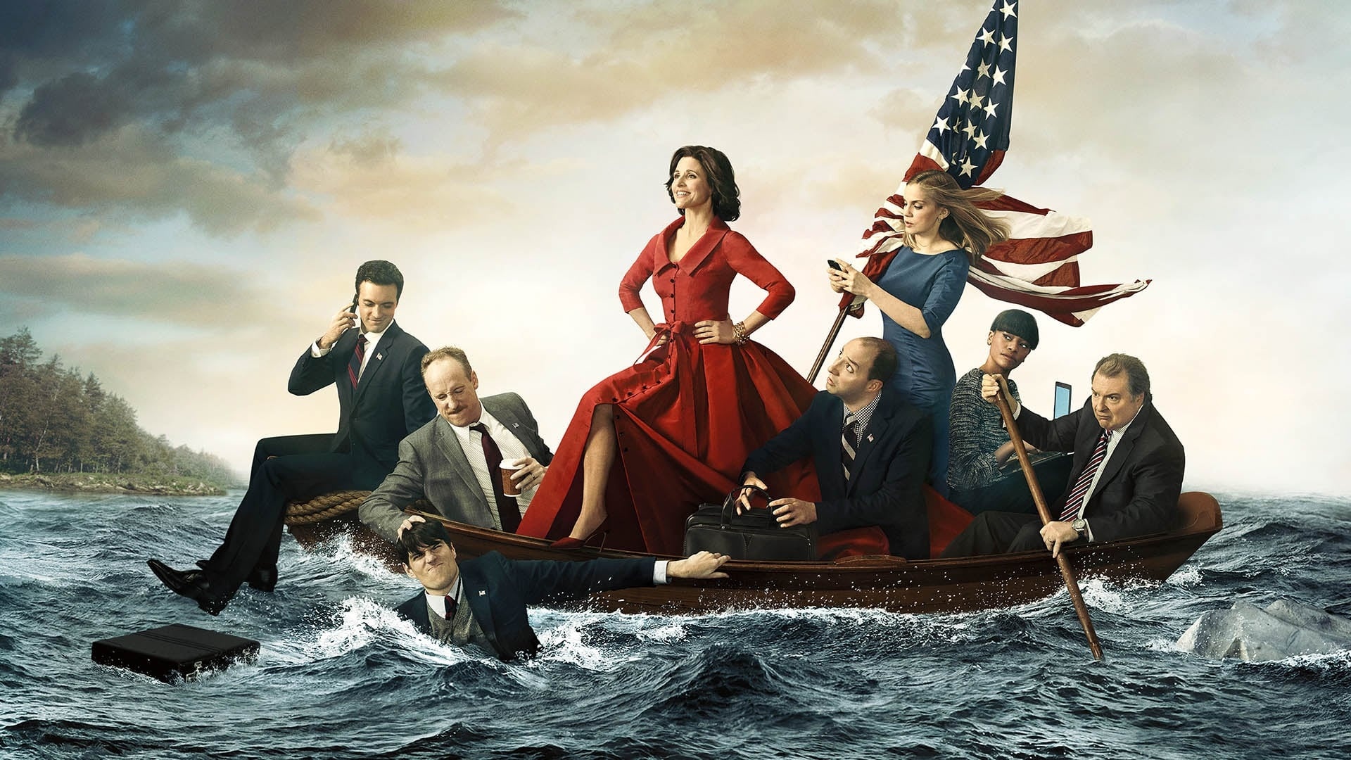 Veep, Witty political satire, Funny backdrops, Unforgettable characters, 1920x1080 Full HD Desktop