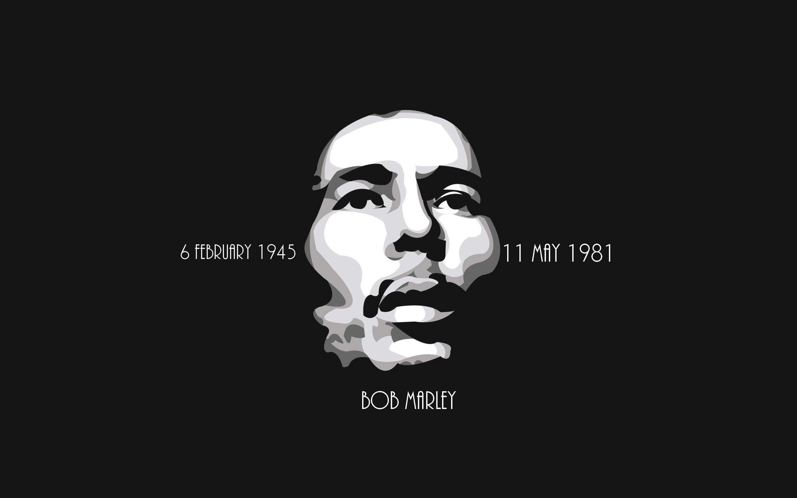 Bob Marley: Legendary Jamaican singer, musician and songwriter, Monochrome. 2560x1600 HD Wallpaper.