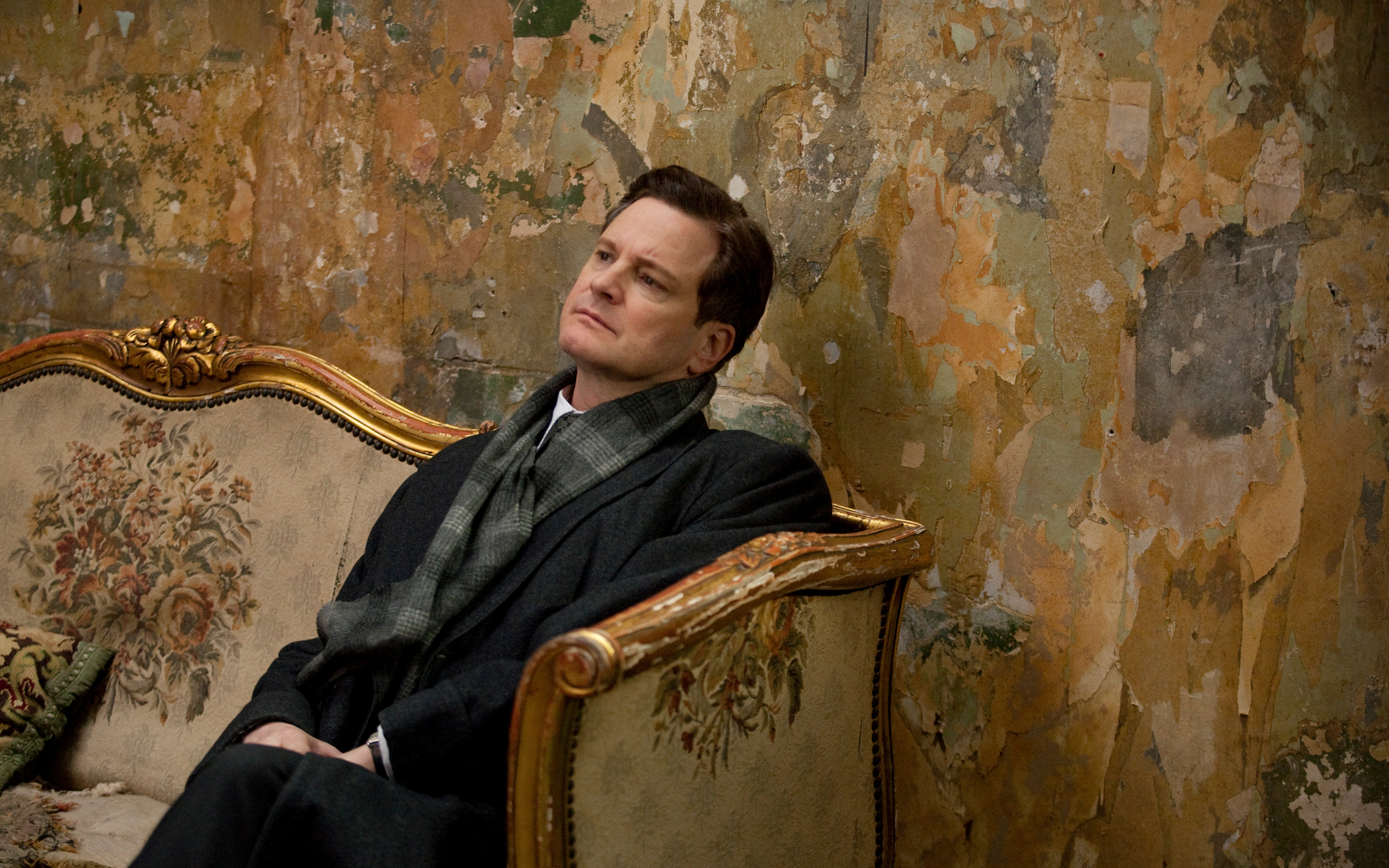 The King's Speech: Colin Firth as King George VI. 3200x2000 HD Background.