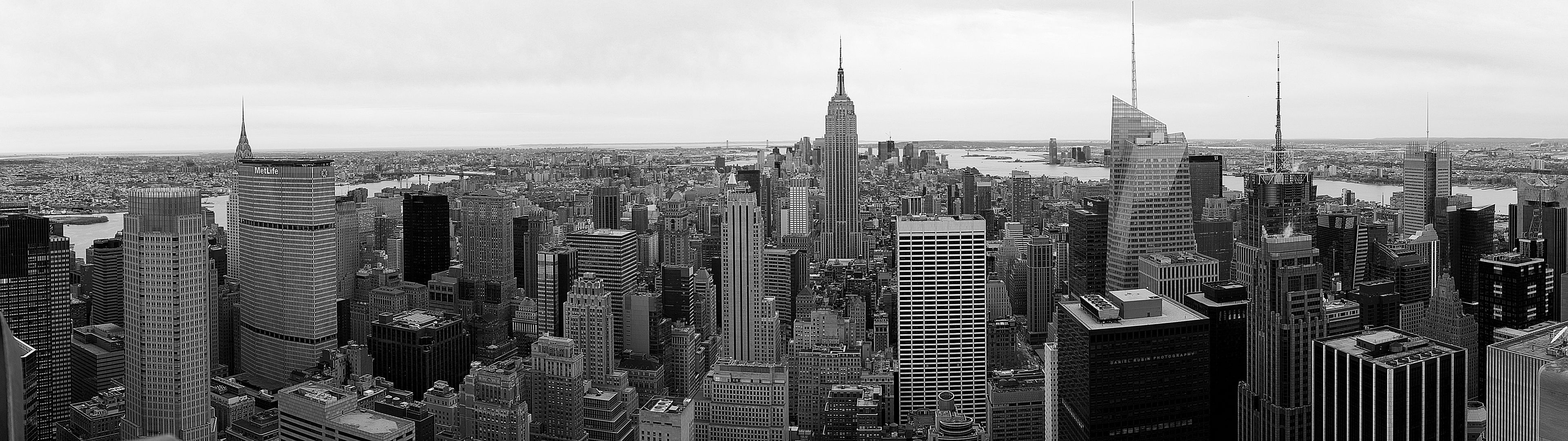 New York, Black and White, Travels, Dual Screen, 3840x1080 Dual Screen Desktop