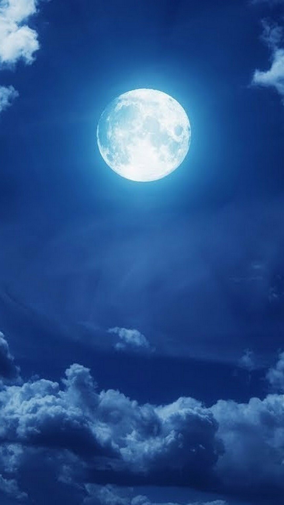 Moonlight: The Moon, Earth's only permanent natural satellite. 1080x1920 Full HD Wallpaper.