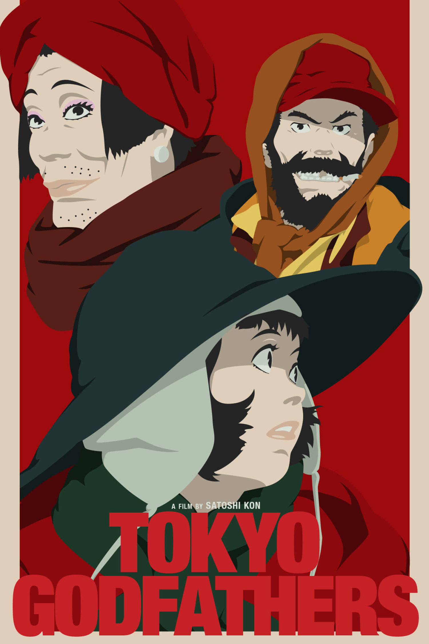 Tokyo Godfathers, First Hungarian animated film, 1500x2250 HD Phone