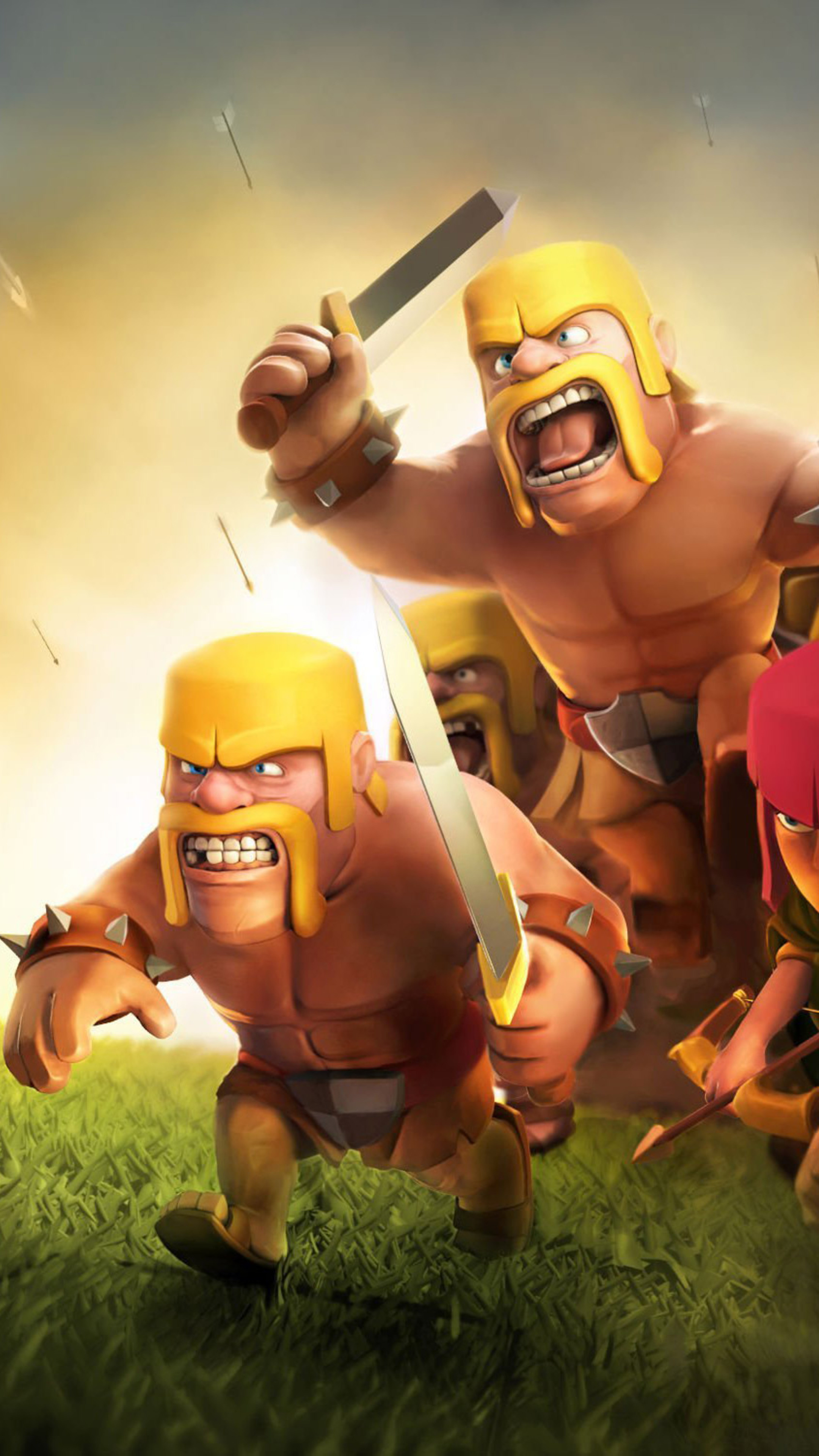 Clash of Clans: An online multiplayer game in which players form communities called clans. 2160x3840 4K Wallpaper.