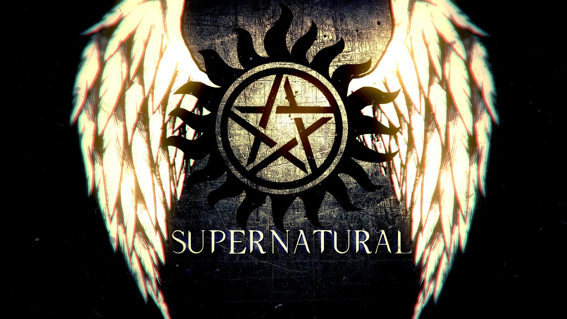 Supernatural: Logo, Fantasy, Television series. 1920x1080 Full HD Wallpaper.