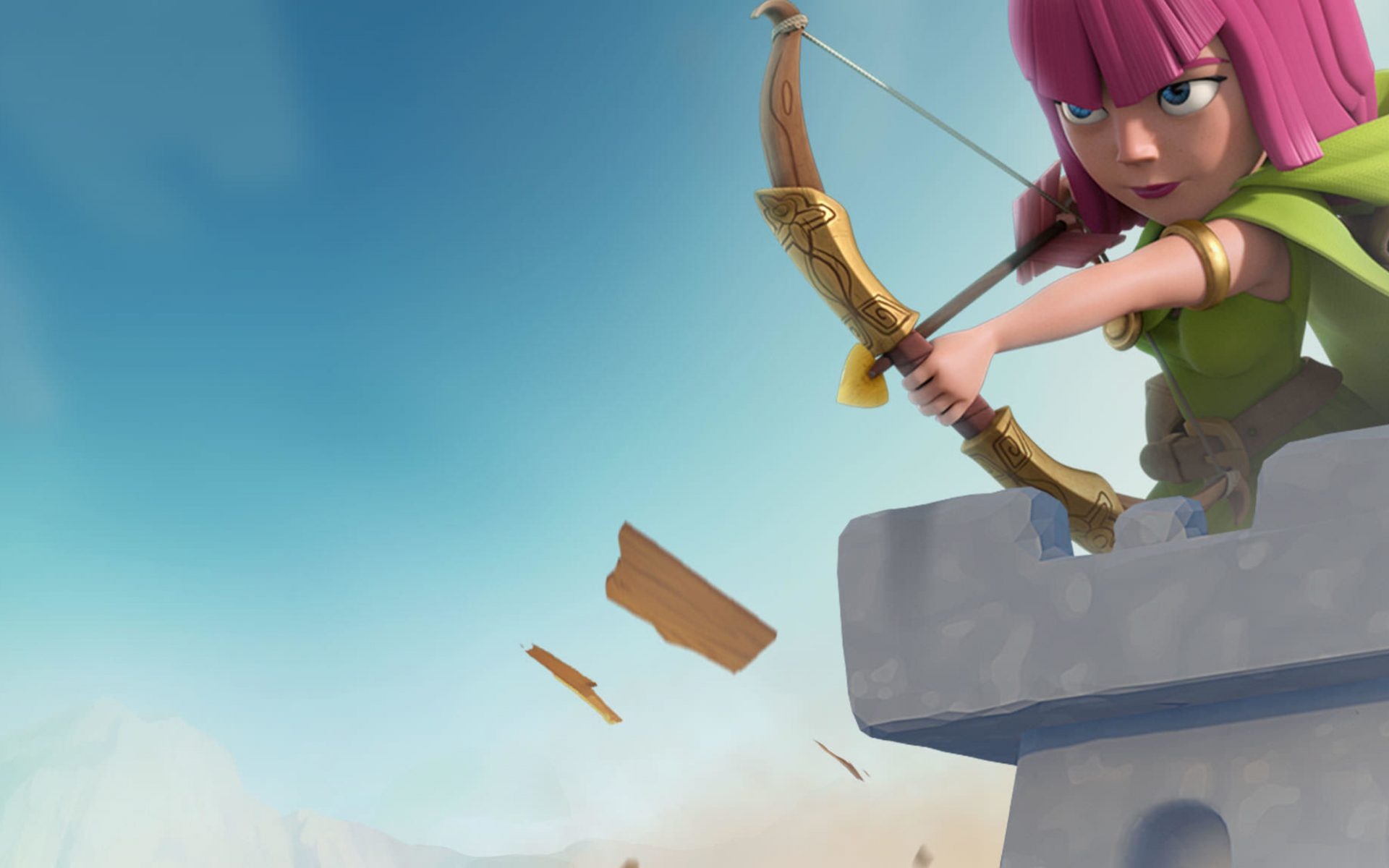 Clash of Clans: The Archer, A single-target ranged troop unlocked with a level 2 Barracks. 1920x1200 HD Background.