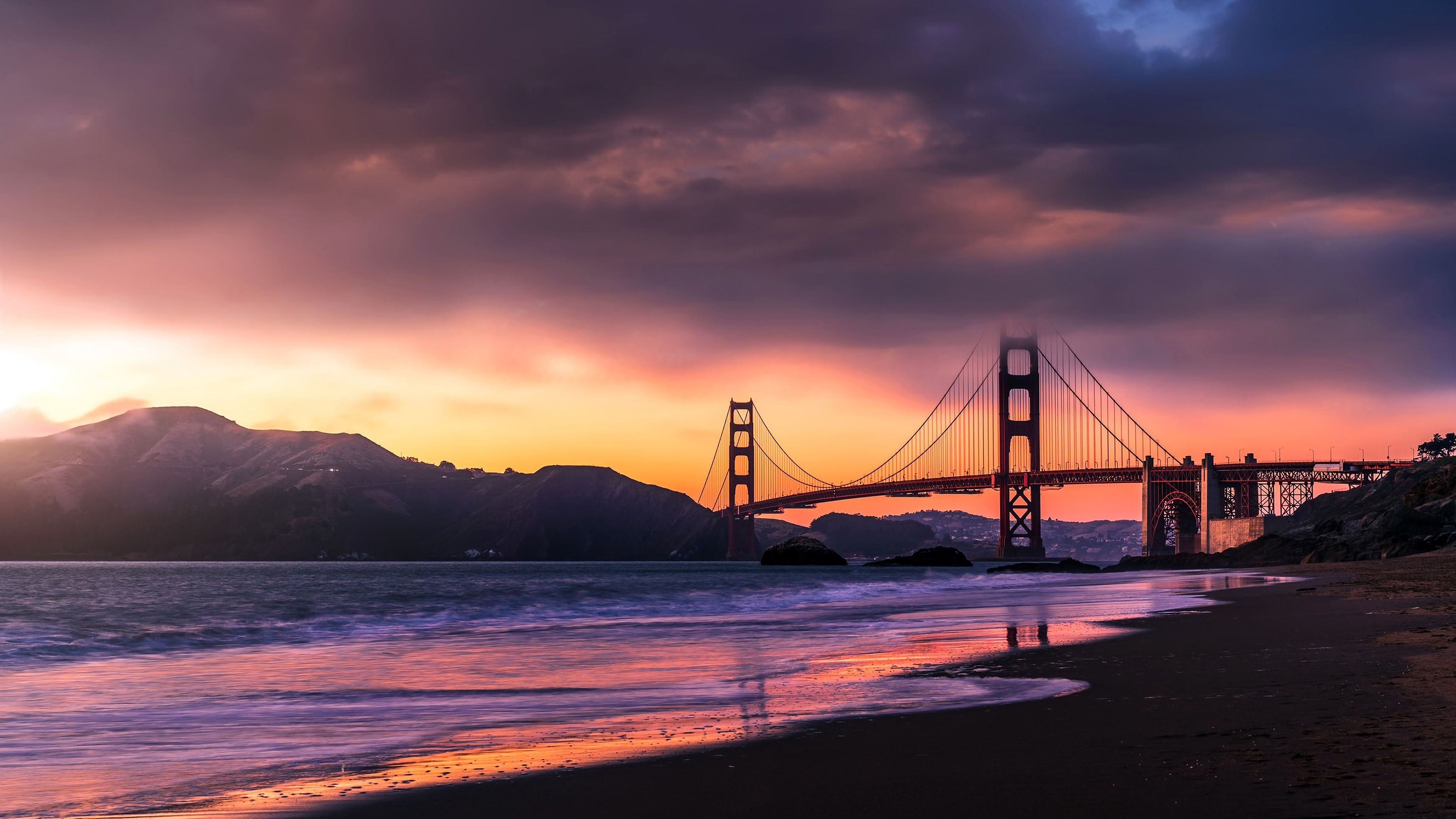Golden Gate, Cool wallpapers, Landmark, 3840x2160 4K Desktop