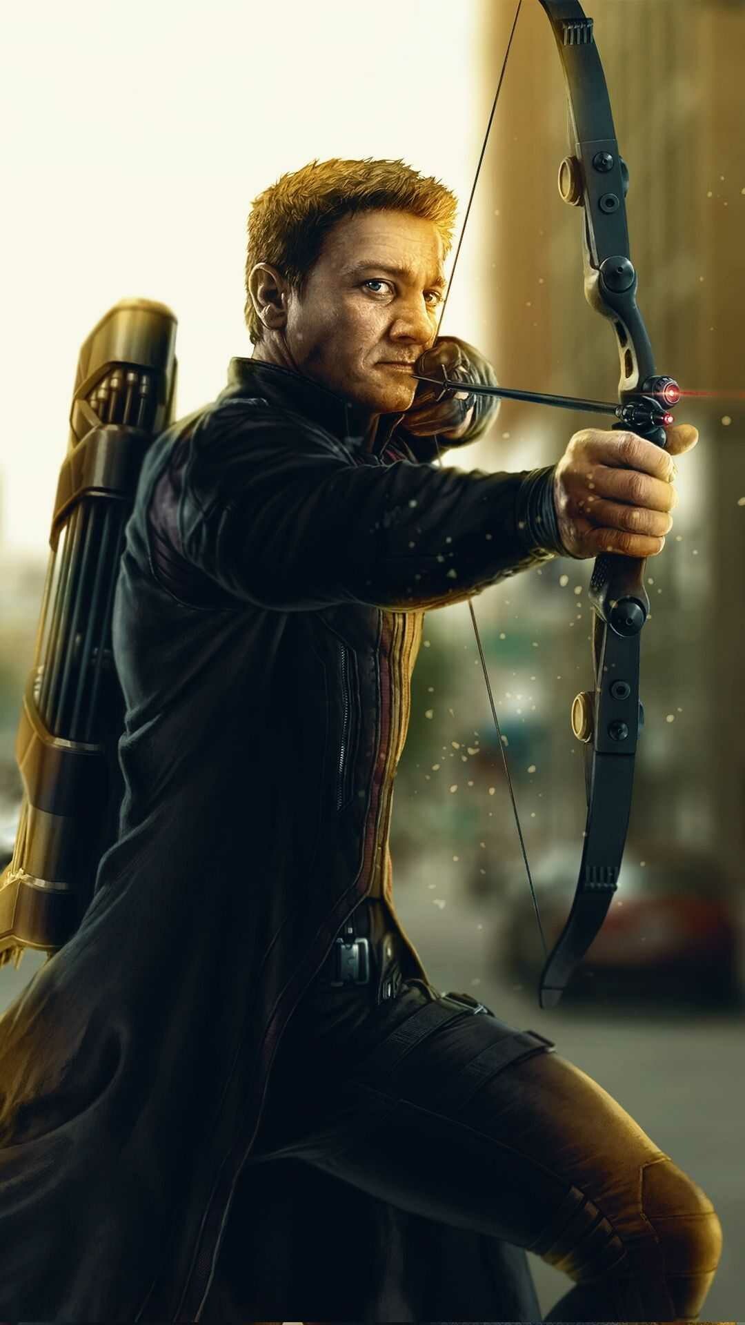 Hawkeye: The first Marvel hero to join the Justice League of America from DC Comics. 1080x1920 Full HD Wallpaper.