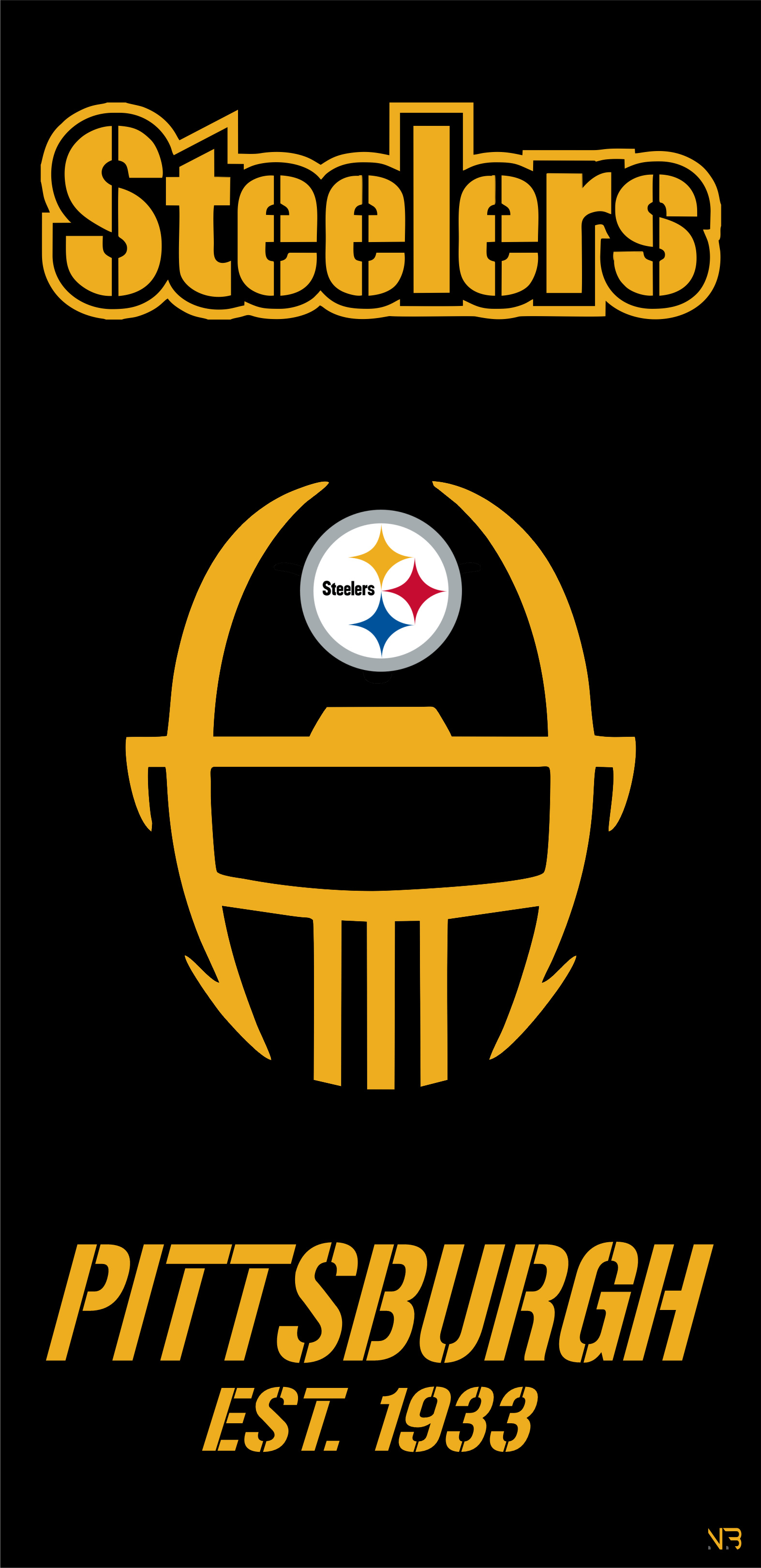 Pittsburgh Steelers, NFL excitement, Team spirit, Sports passion, Black and gold, 1580x3240 HD Handy