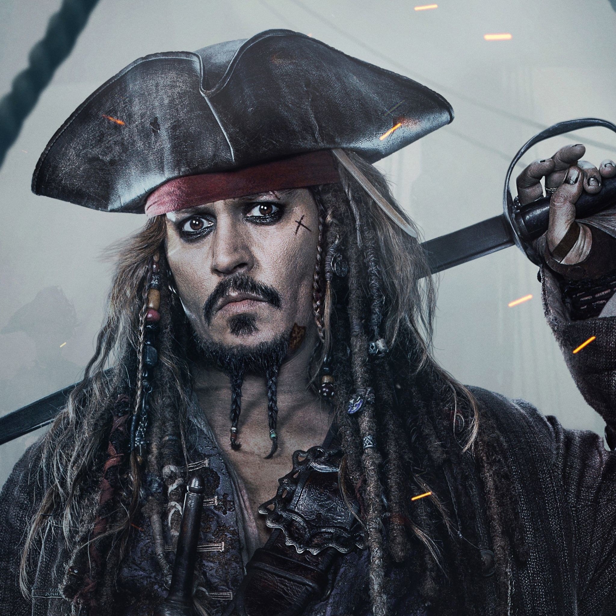 Captain Jack Sparrow, Movies, 4k wallpapers, Top free, 2050x2050 HD Handy