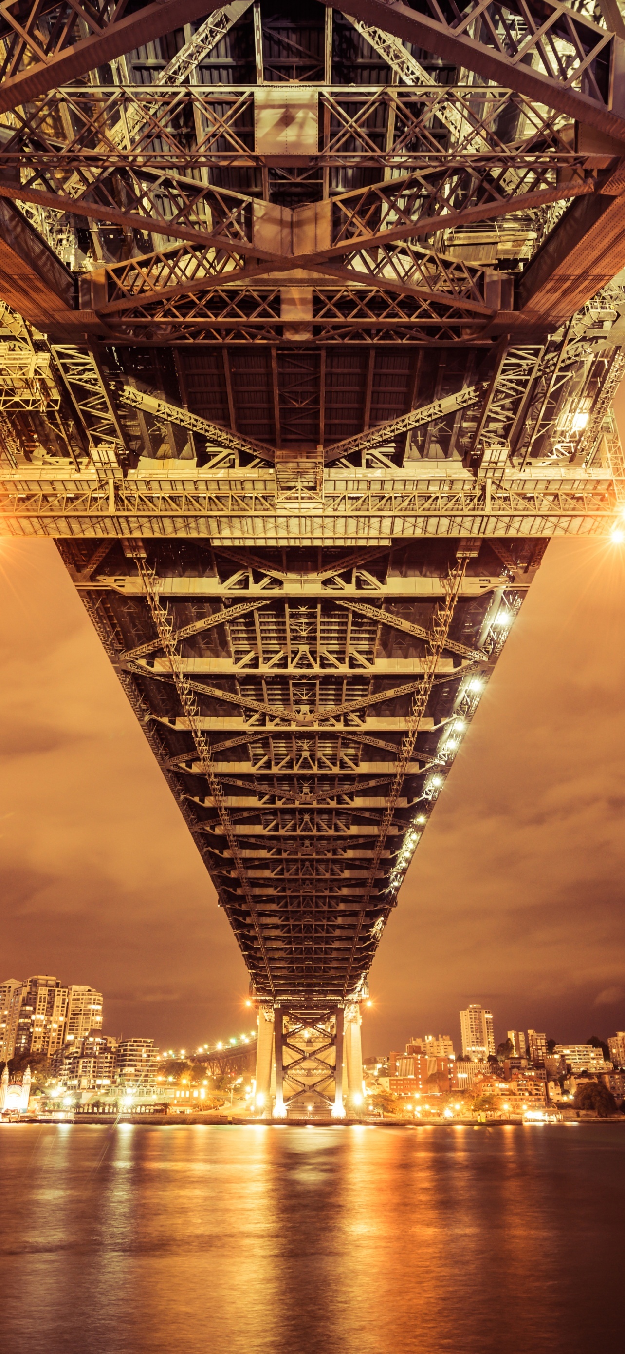 Sydney Harbor Bridge, 4K Australia cityscape, River reflection, 1290x2780 HD Phone