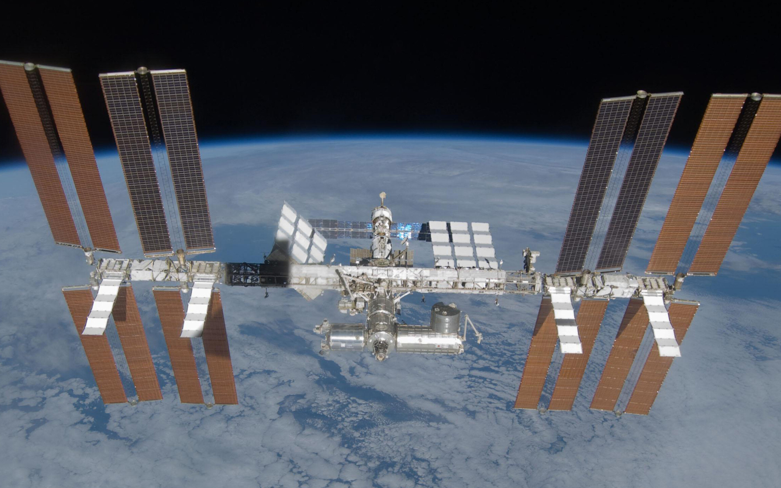 International Space Station: The ISS, suited for testing the spacecraft systems and equipment. 2560x1600 HD Wallpaper.