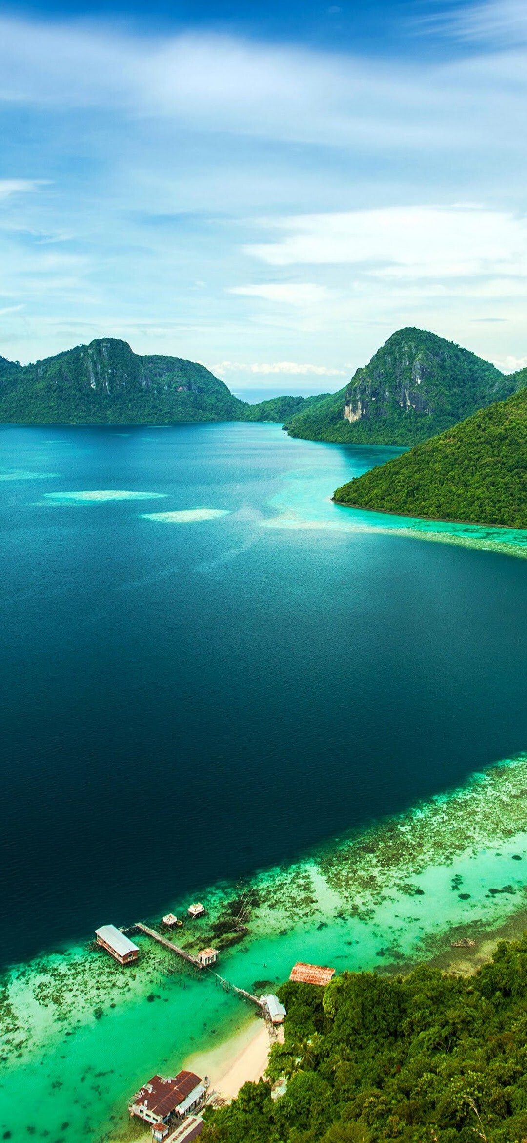 Island: Tropical paradise, Seascape, Sea, Boheydulang. 1080x2340 HD Background.