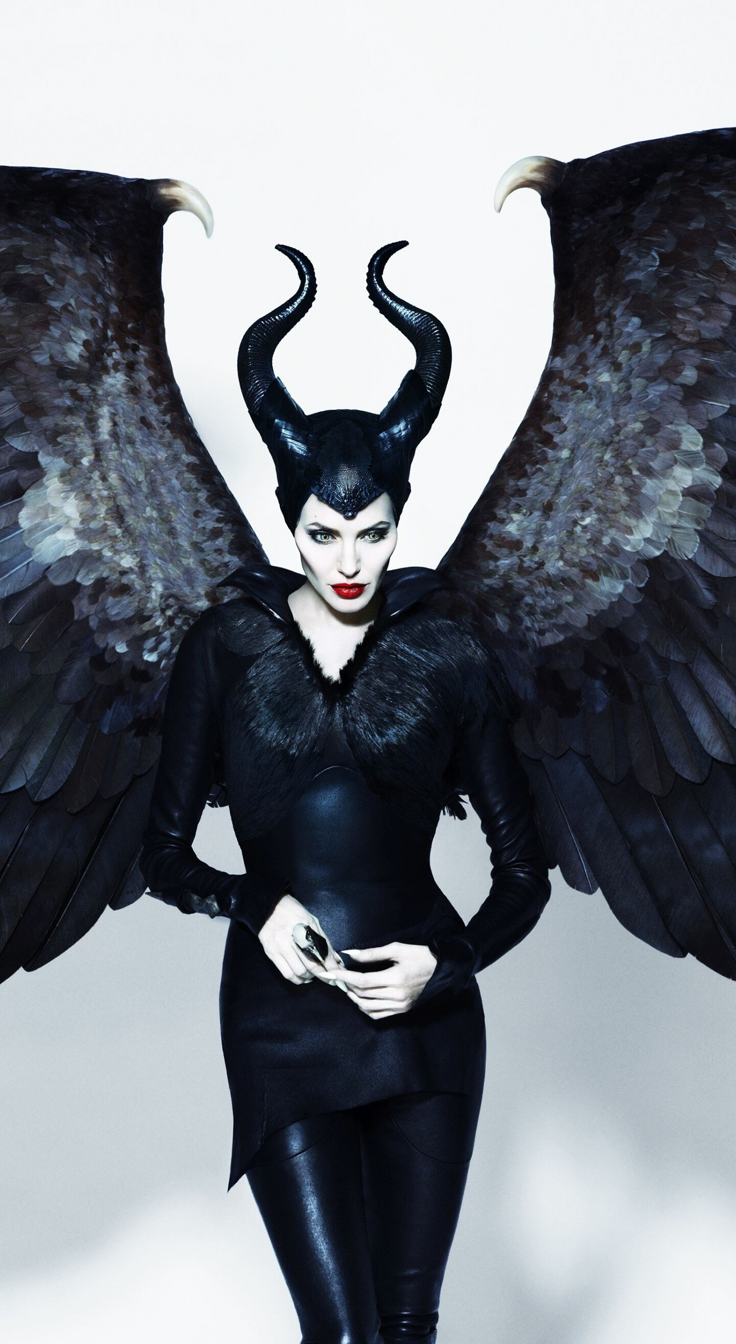Angelina Jolie: Maleficent, Witch, Wings, Fantasy. 1440x2630 HD Wallpaper.