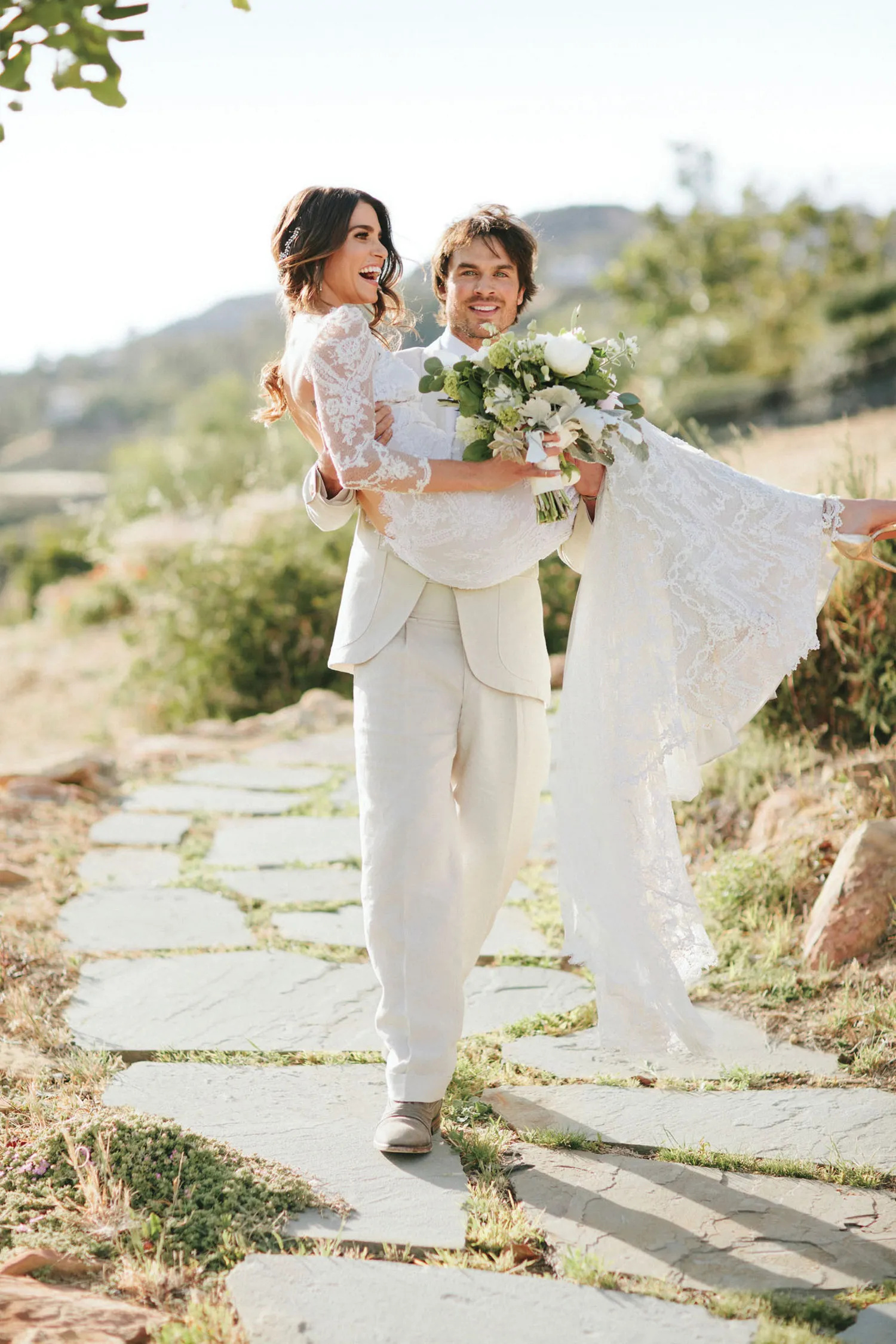 Ian Somerhalder, Nikki Reed, Wedding, Glamour, 1500x2250 HD Handy