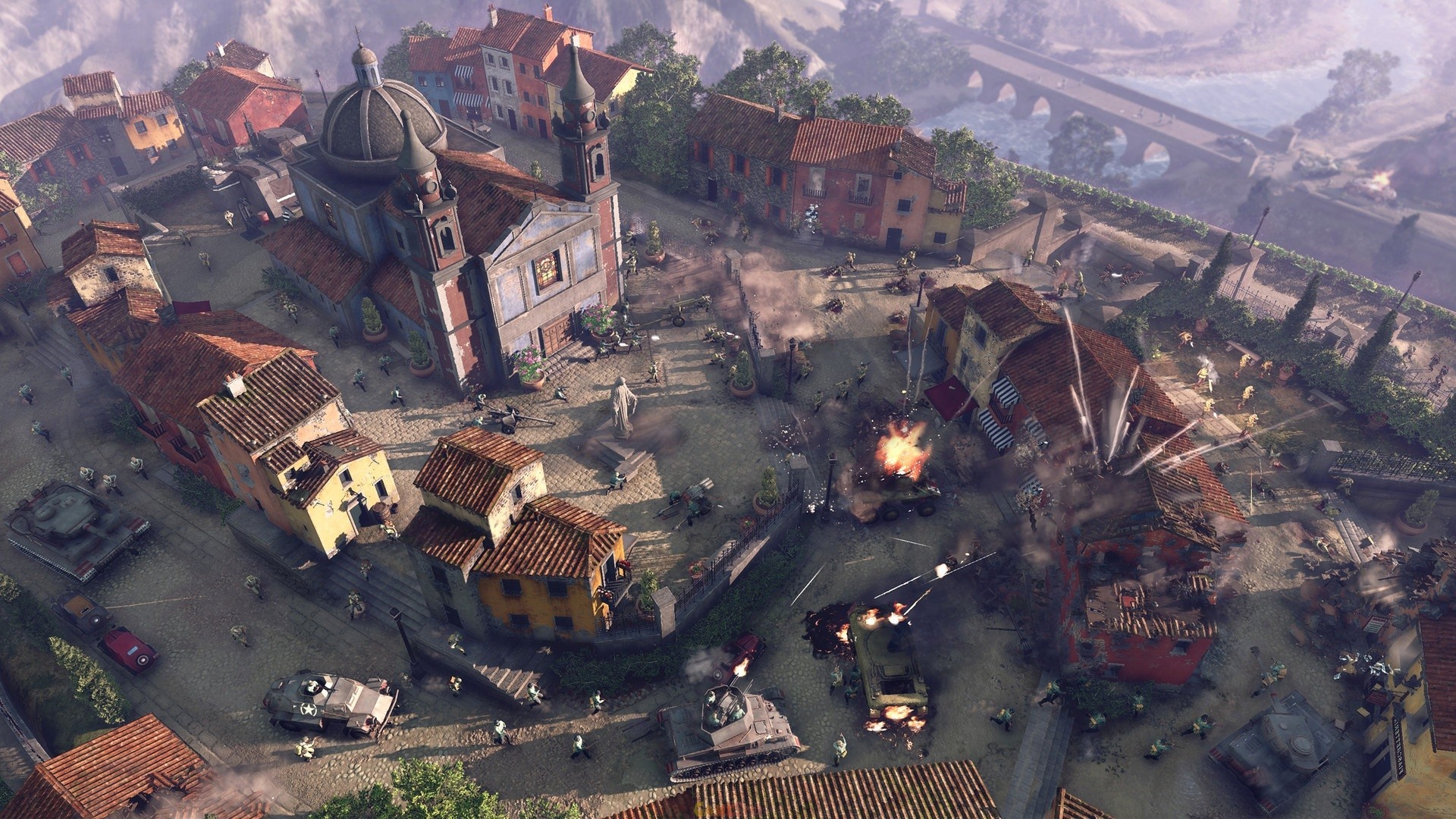 Company of Heroes 3: The game features a dynamic overview map for the campaign. 1920x1080 Full HD Background.