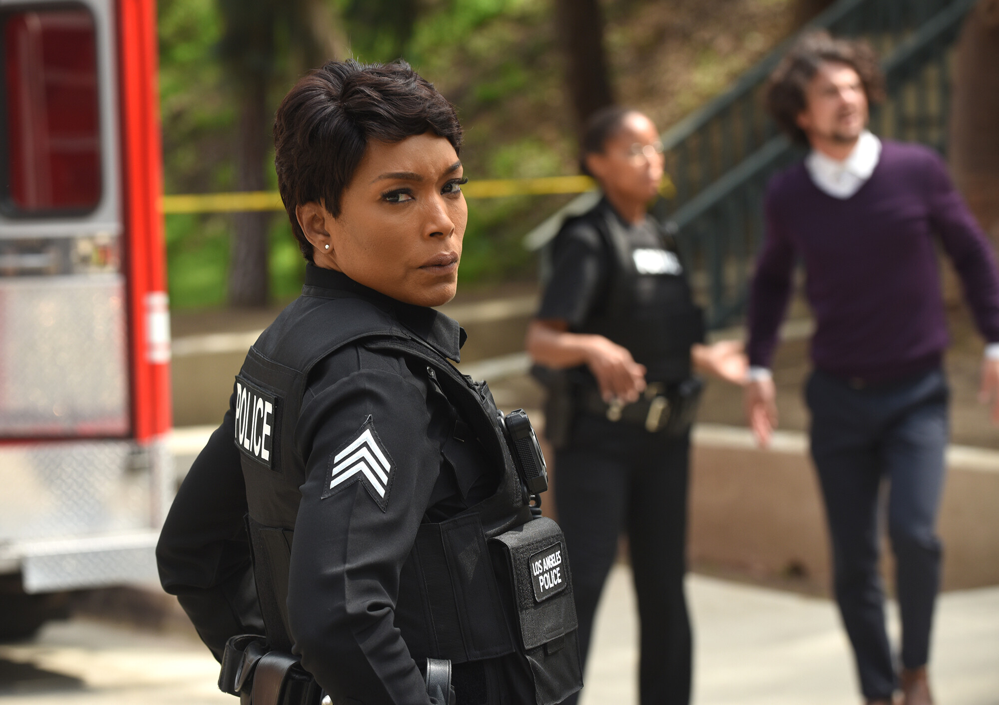 9-1-1 (TV Series): Los Angeles Police Department, Patrol Sergeant Athena Grant, Season 2, Episode 17, Rescue Team. 2000x1420 HD Wallpaper.