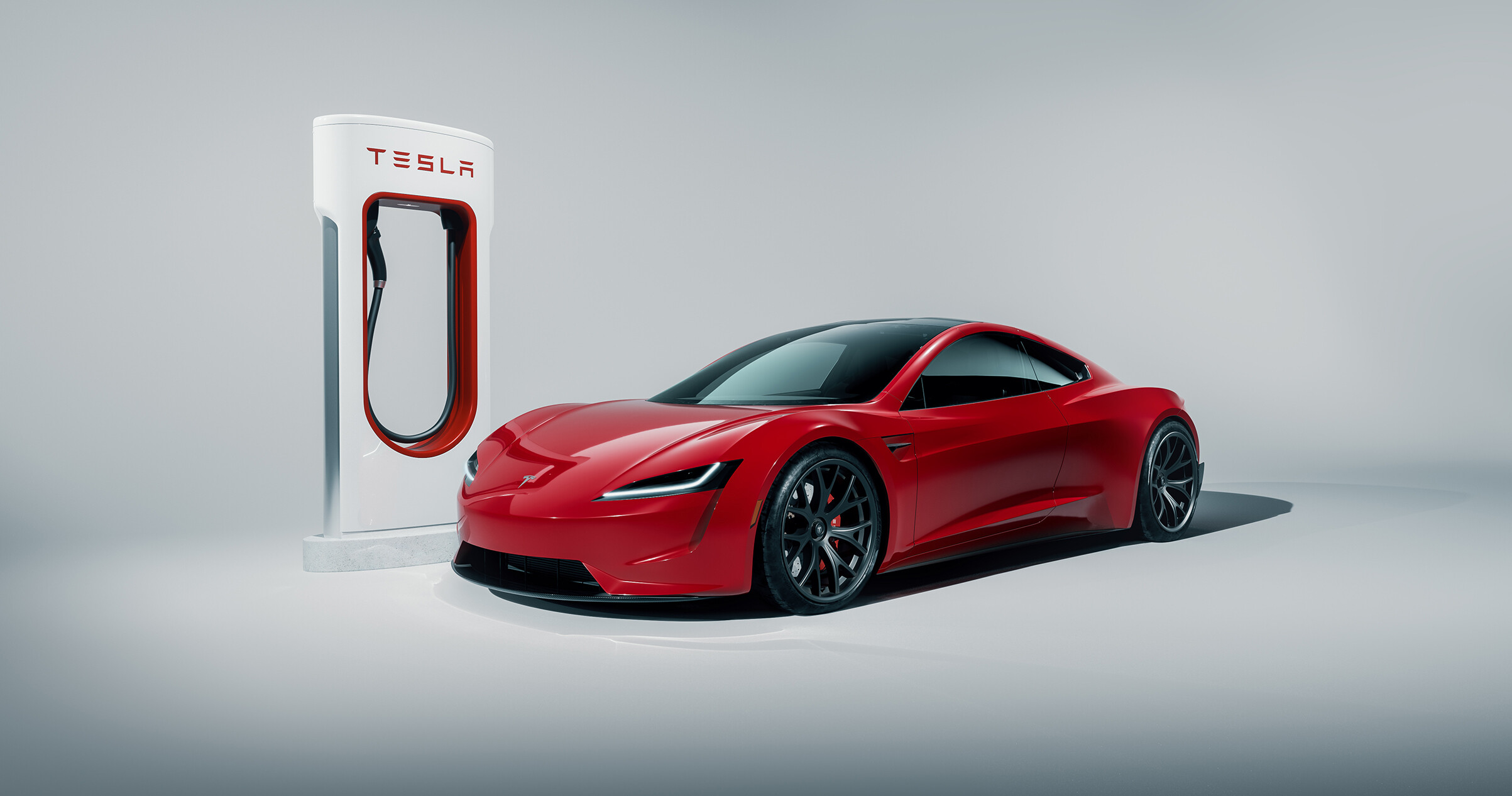 Tesla: Electric vehicle, Roadster Charging Hub, Cars. 2410x1270 HD Wallpaper.