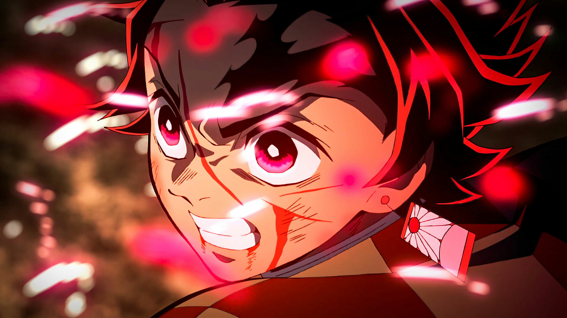 Demon Slayer: Kimetsu no Yaiba: Anime, Tanjirou Kamado, Voiced by Natsuki Hanae. 1920x1080 Full HD Background.