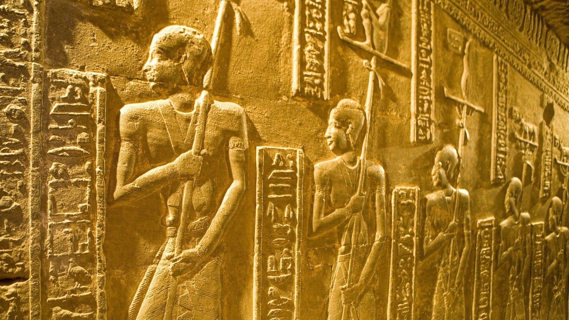 Denderah Temple, Hieroglyphics Wallpaper, 1920x1080 Full HD Desktop