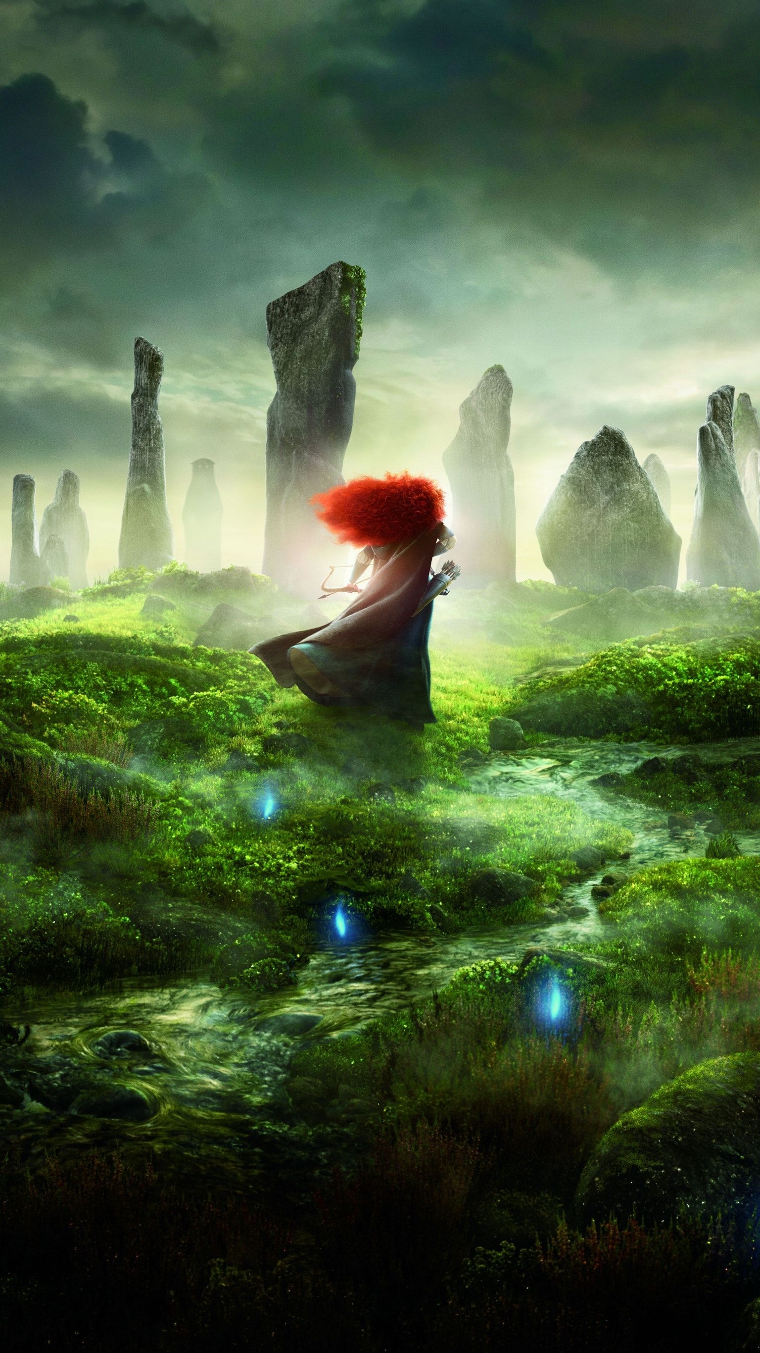 Brave (Disney): The first film animated with a new proprietary animation system called Presto. 1540x2740 HD Background.