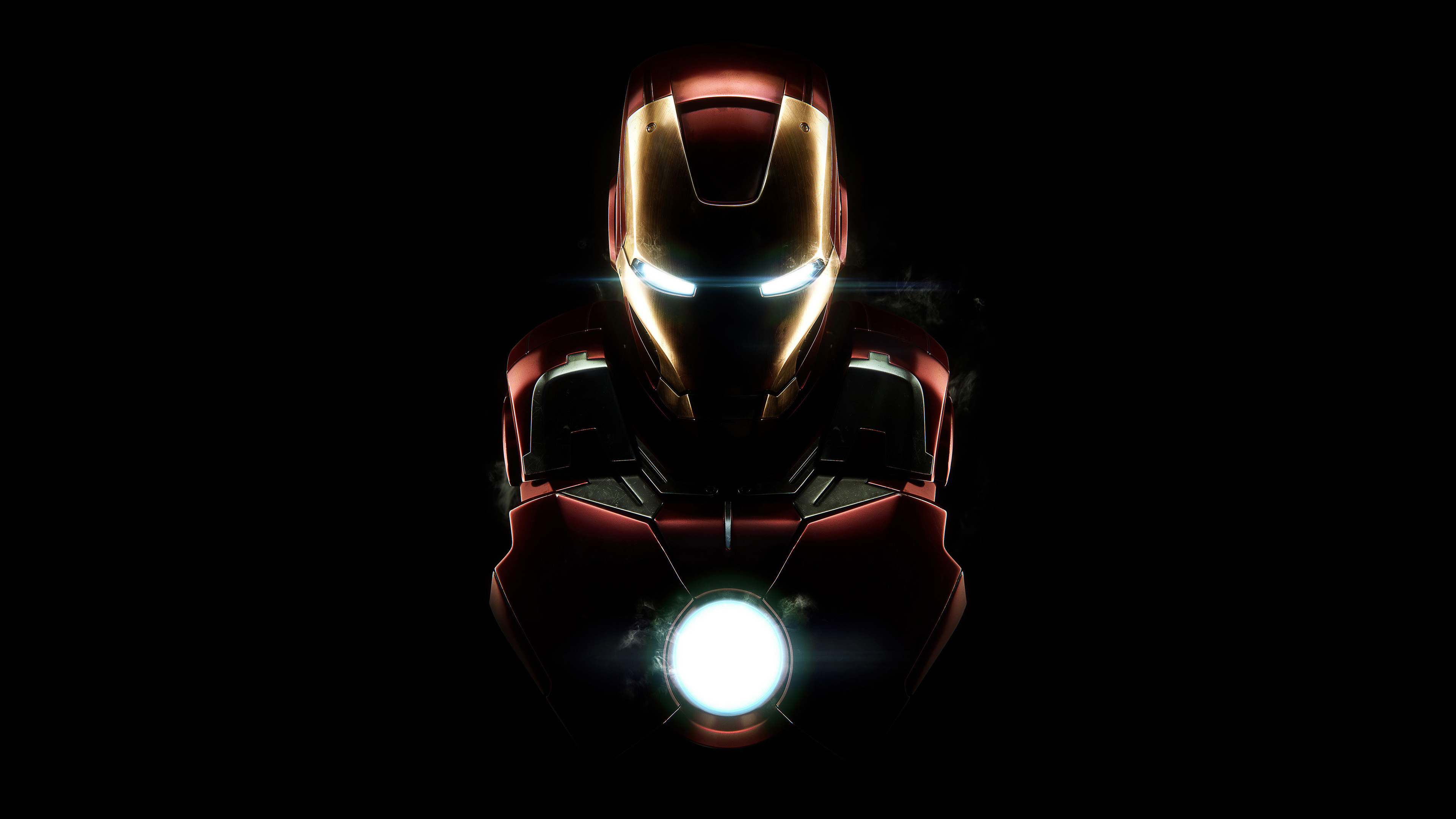 Iron Man: Dark armor, Mark VII, Tony Stark's seventh suit. 3840x2160 4K Wallpaper.