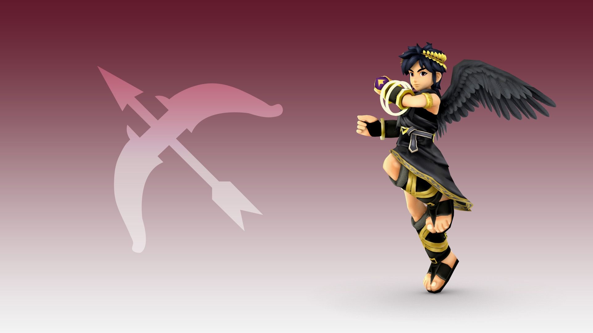 Dark Pit wallpapers, Antagonistic rival, Shadowy counterpart, Fierce competition, 1920x1080 Full HD Desktop