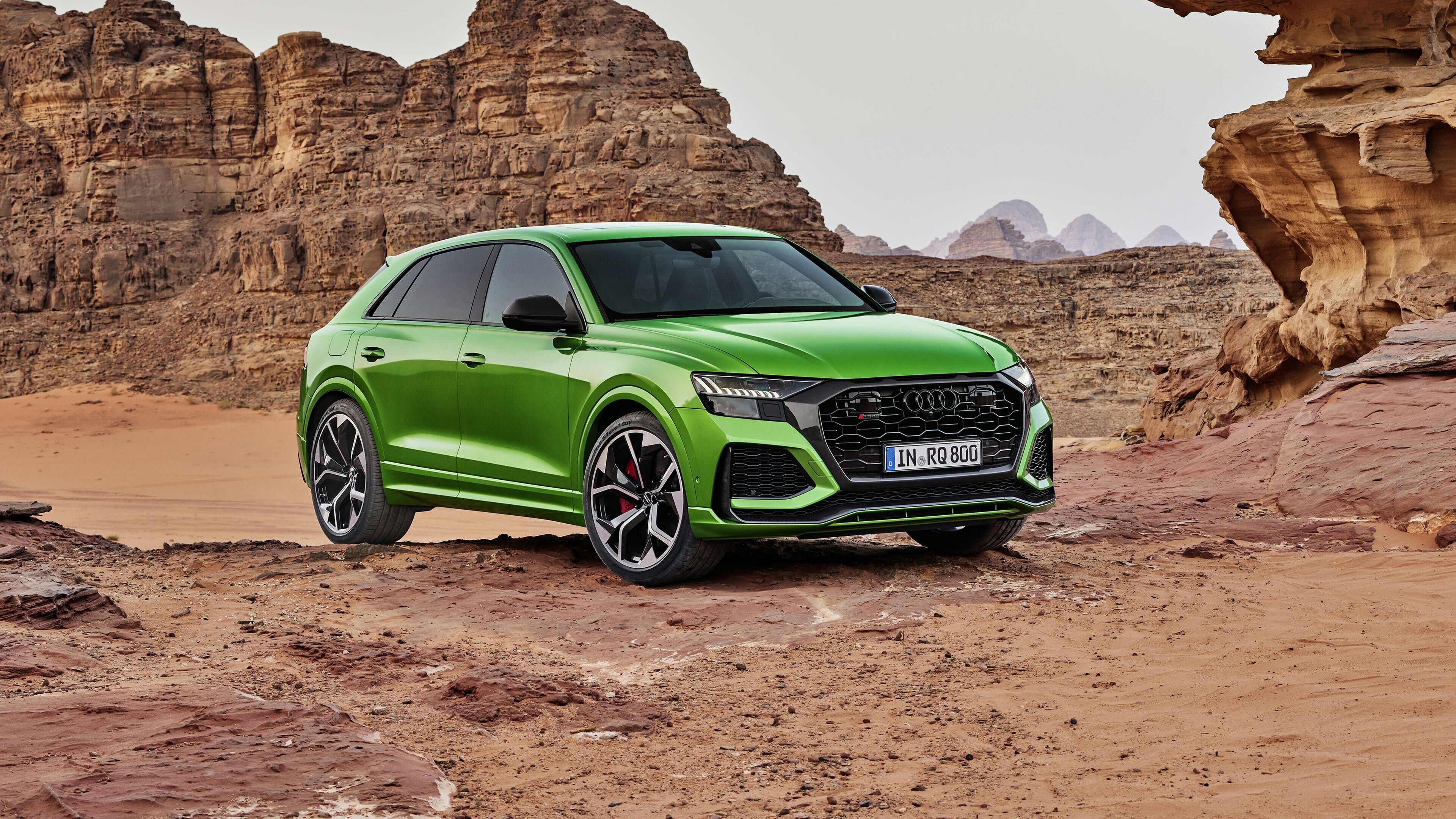 Audi: A long-established, superior car manufacturer, RS Q8. 3840x2160 4K Background.