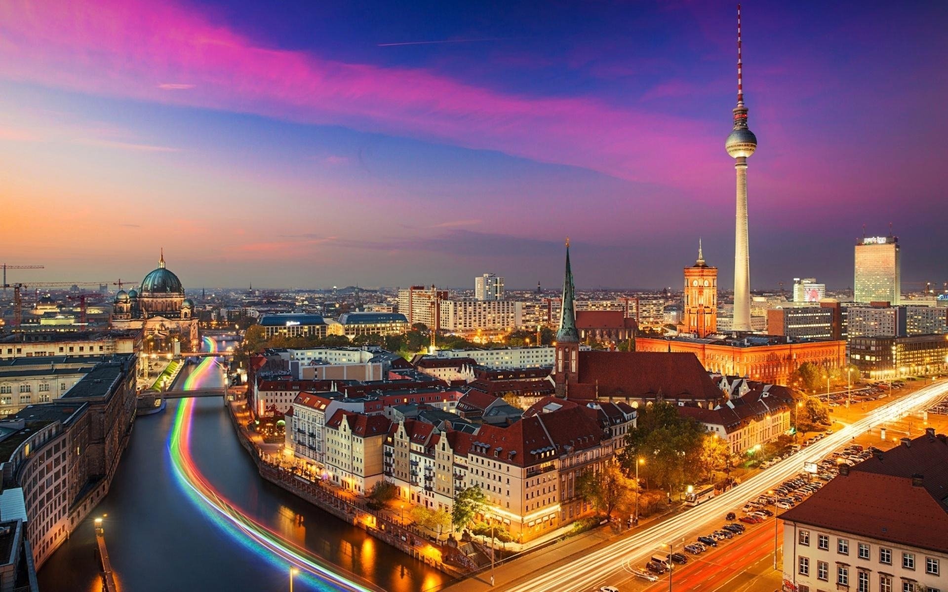 Travels, Skyline, Berlin, Background wallpaper, 1920x1200 HD Desktop