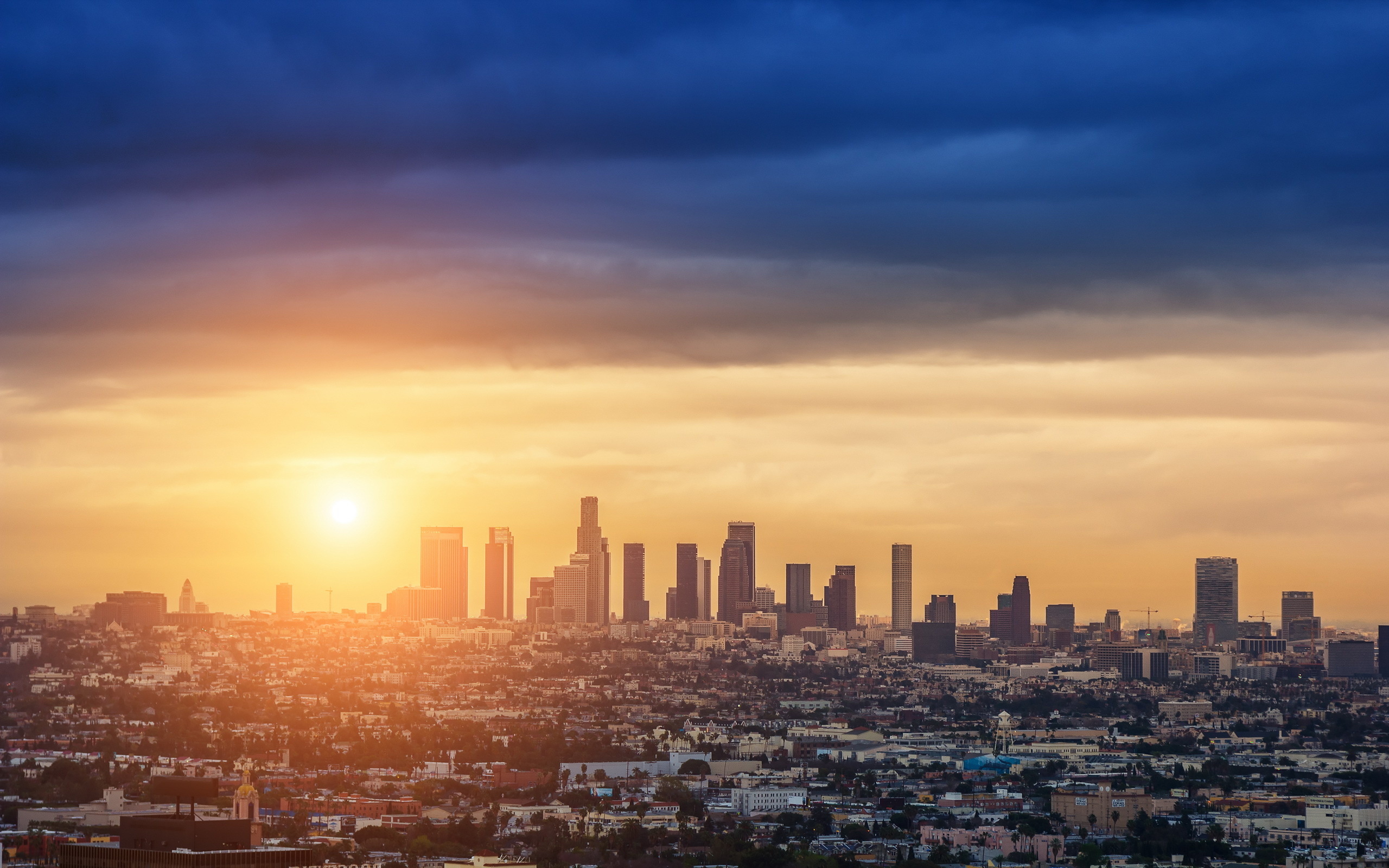 Los Angeles Skyline, Travels, HD wallpapers, 2560x1600 HD Desktop