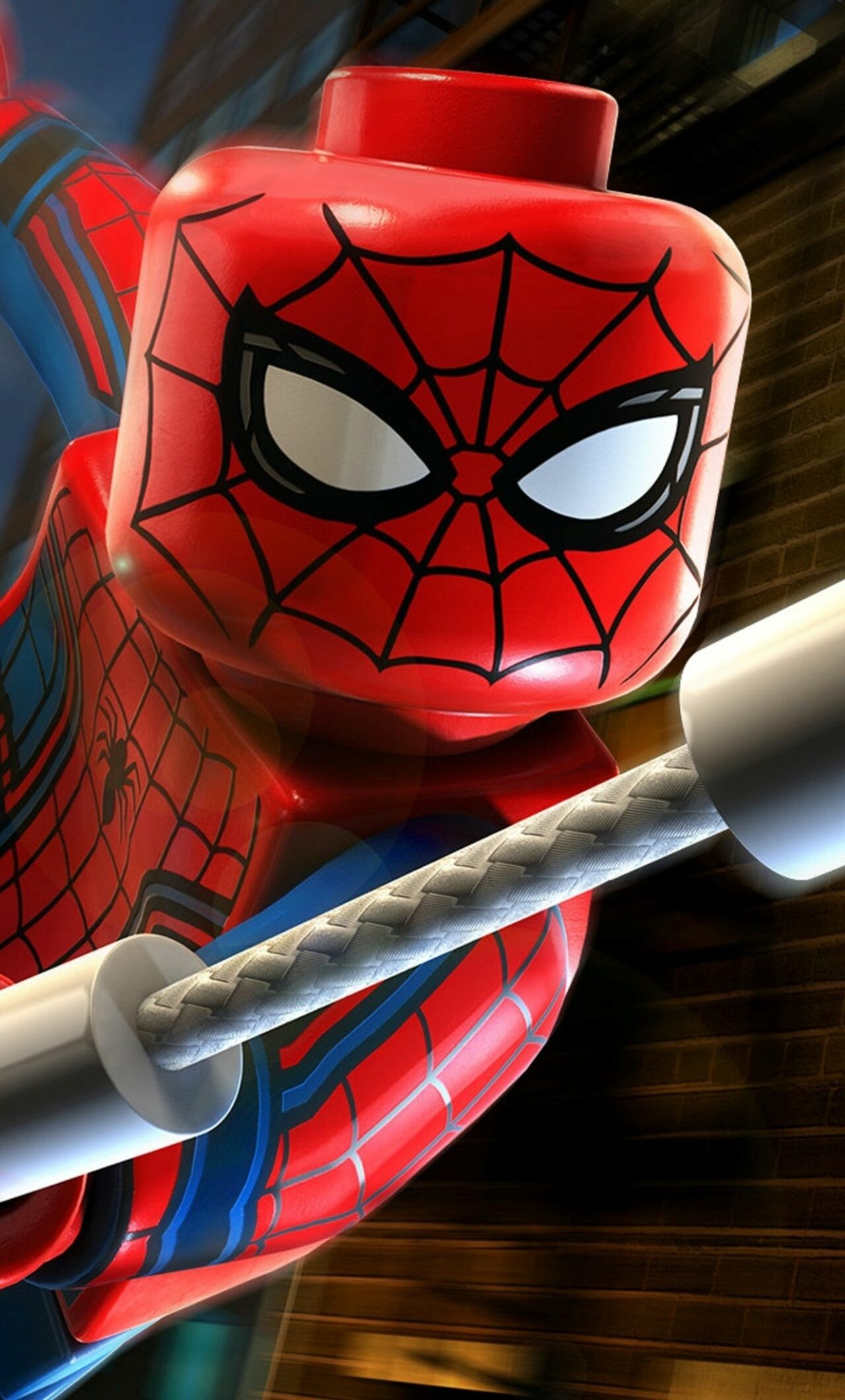 Lego: Spider-Man, A line of plastic construction toys. 1280x2120 HD Background.
