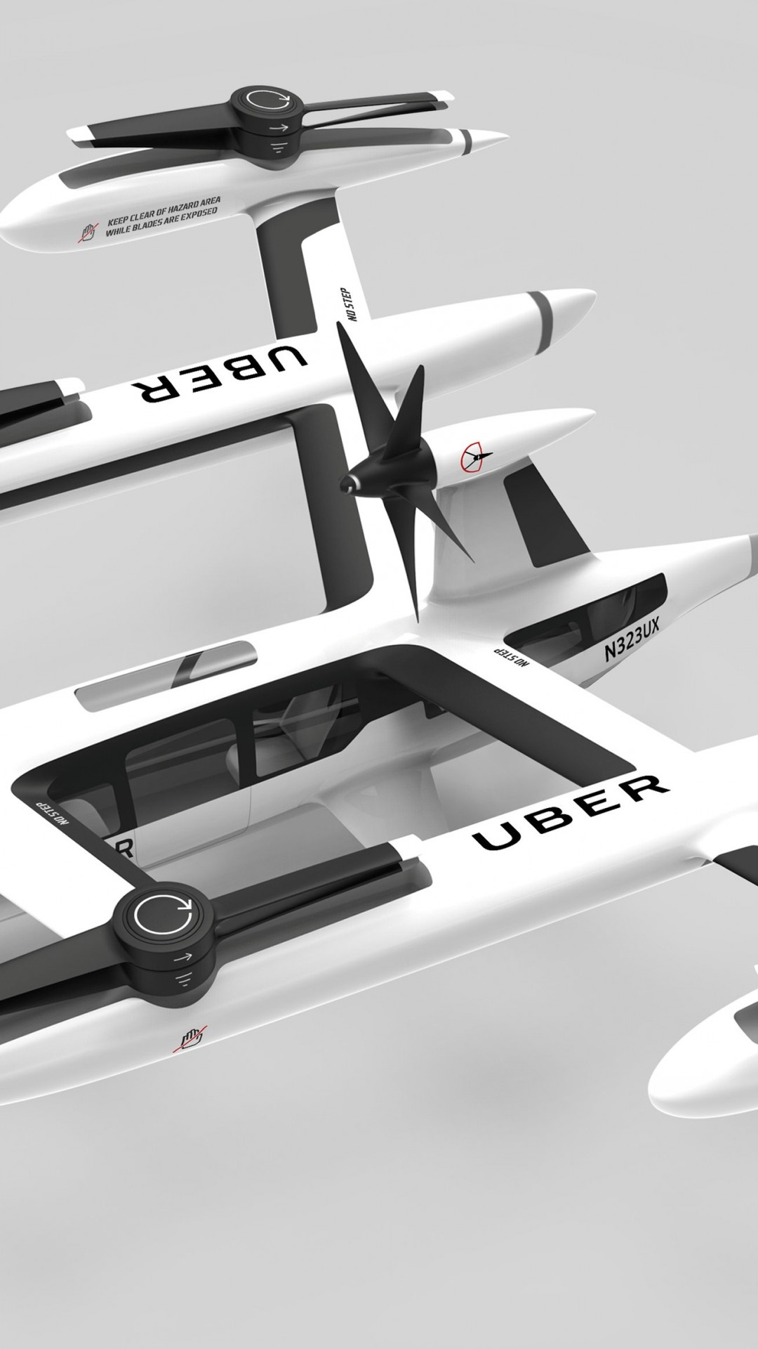 Uber: Uber Elevate Summit, Flying taxi, Urban aerial ridesharing. 1080x1920 Full HD Background.