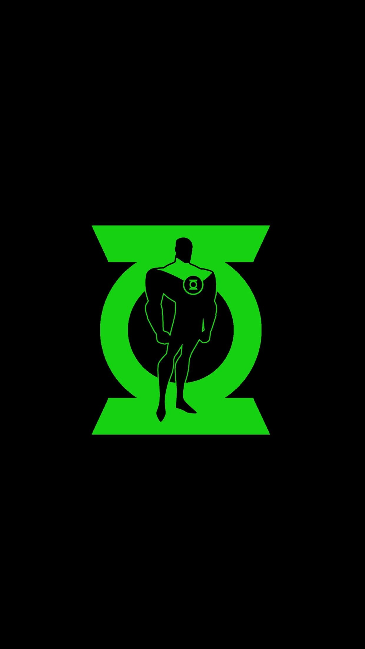 Green Lantern: The lantern corps logo, Symbolizes willpower and courage. 1240x2210 HD Background.