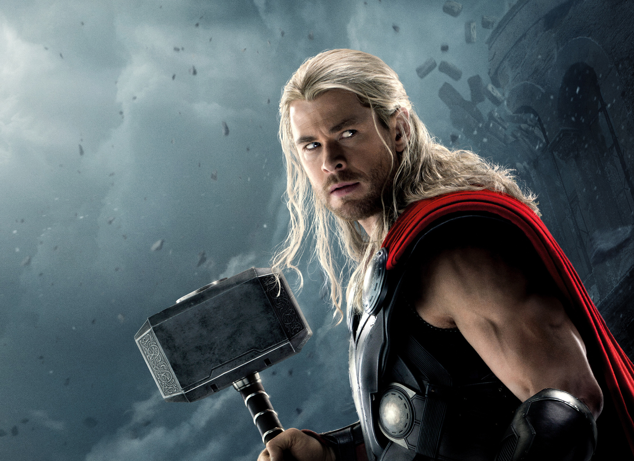 Chris Hemsworth: Thor, The God of Thunder, A fictional MCU character. 2200x1600 HD Background.