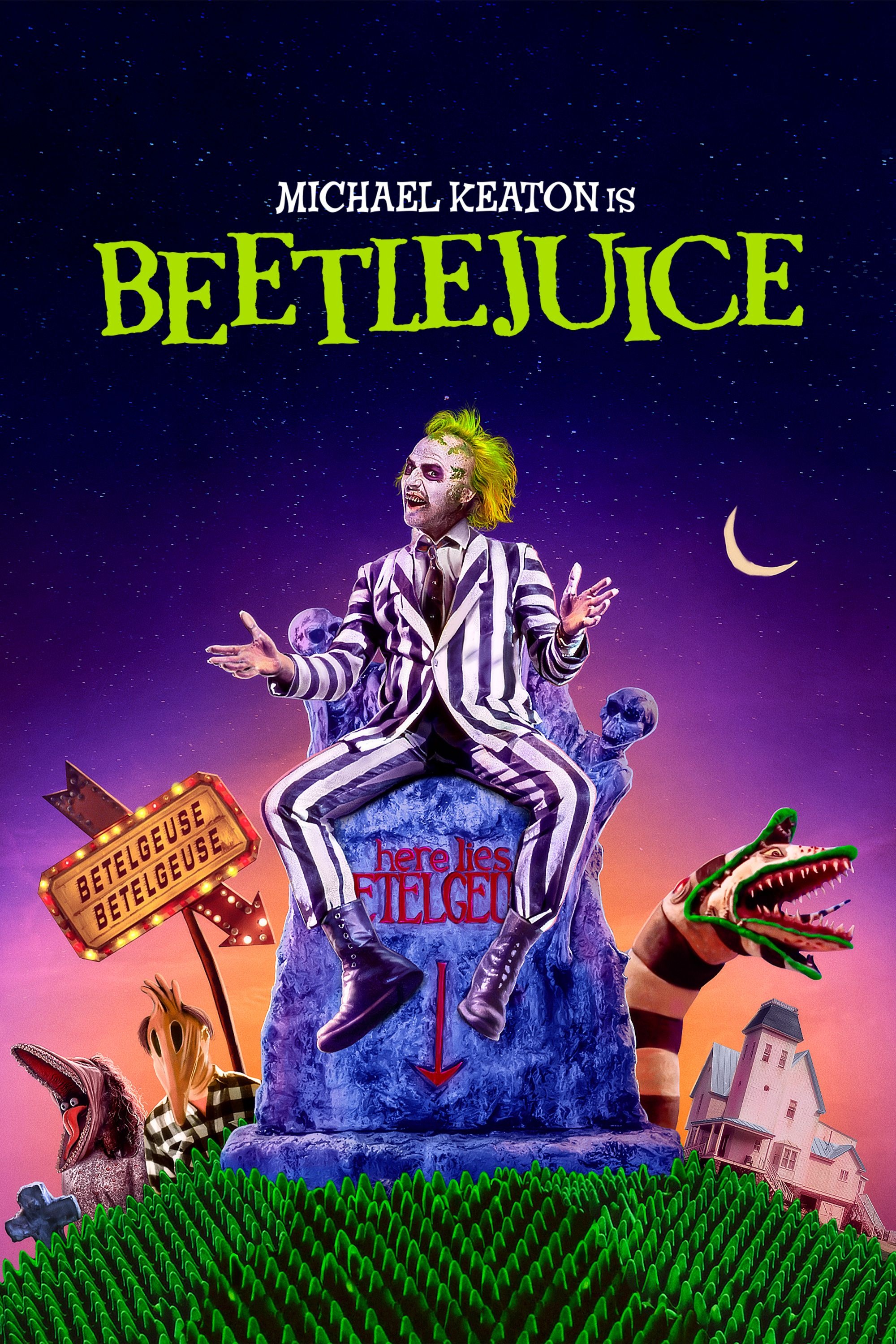 Michael Keaton, Beetlejuice character, Tim Burton, Classic movie, 2000x3000 HD Handy