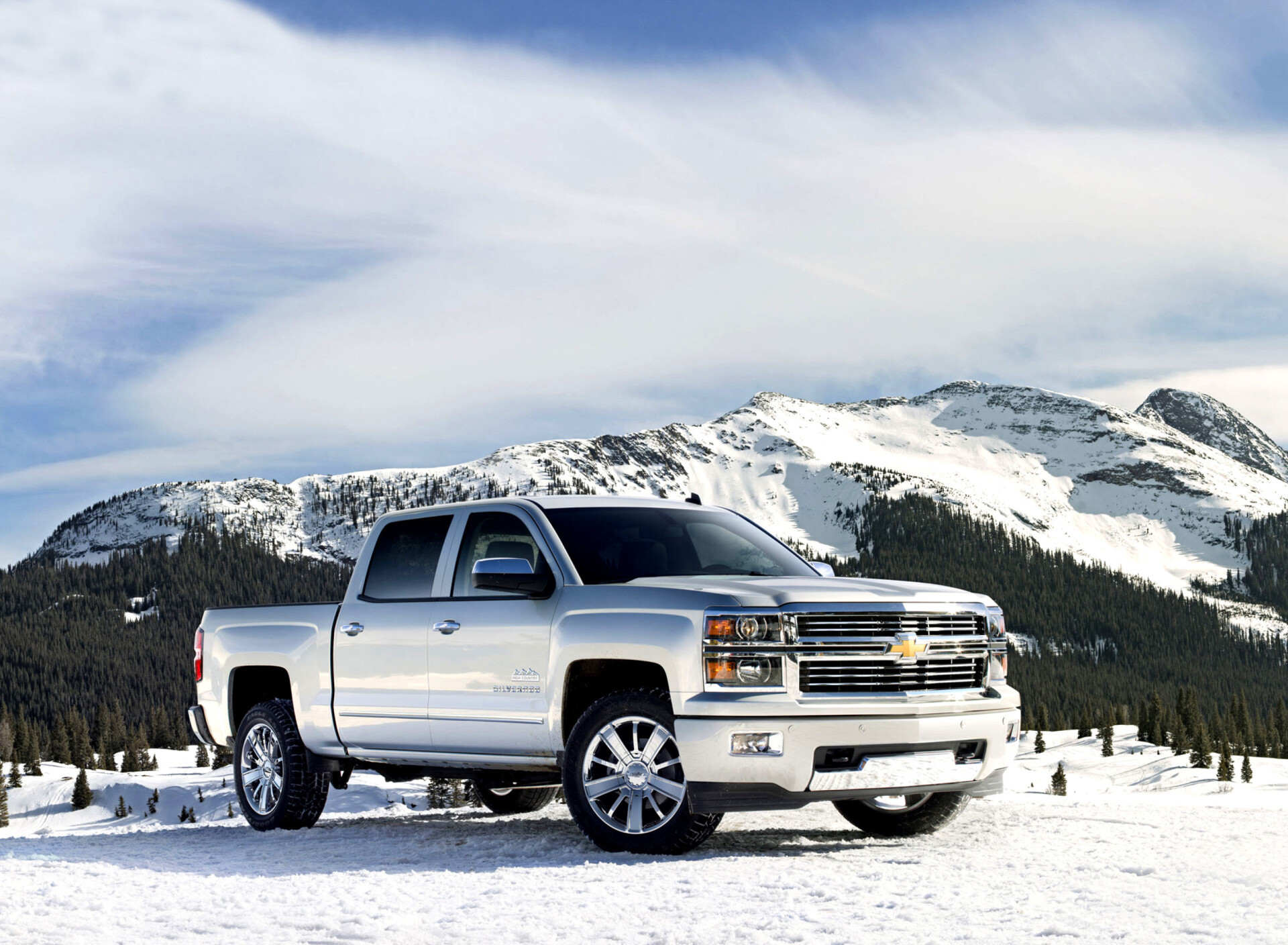 Chevrolet Silverado: The High Country, The top-tier trim level for the Chevy, Four-wheel drive. 1920x1410 HD Wallpaper.