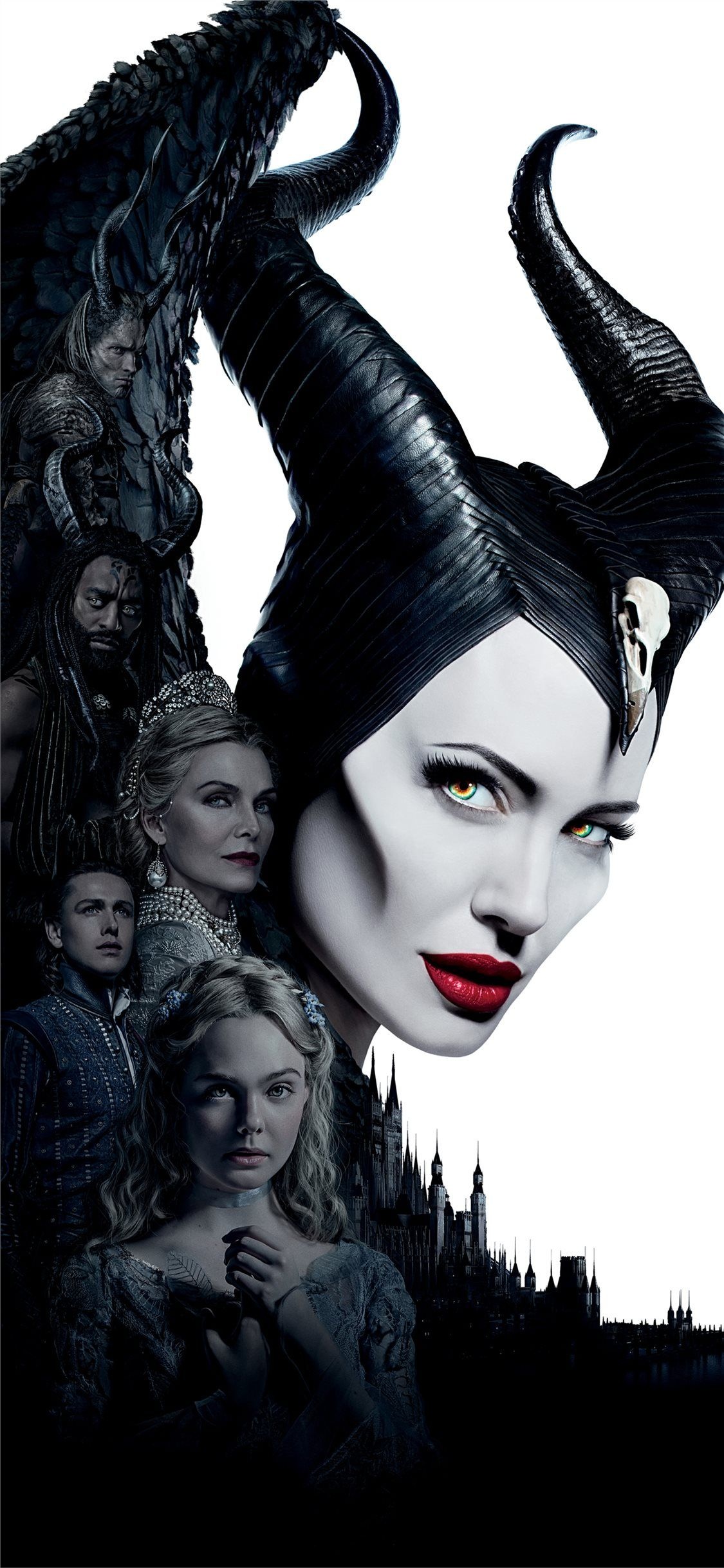 Angelina Jolie, Maleficent, iPhone wallpapers, 1130x2440 HD Handy