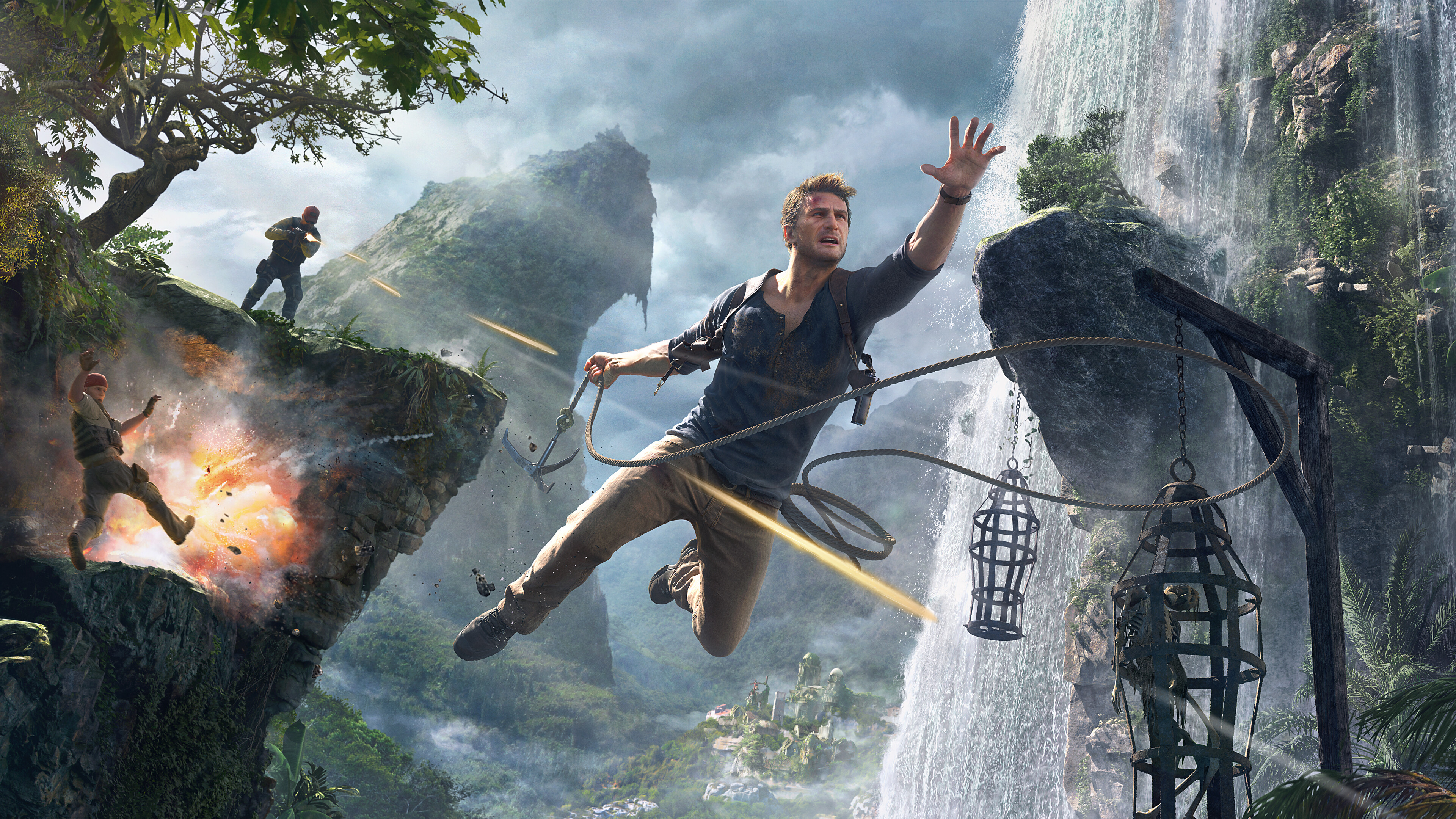 Uncharted: Nate, Born Nathan Morgan, The main protagonist of the game. 3840x2160 4K Wallpaper.