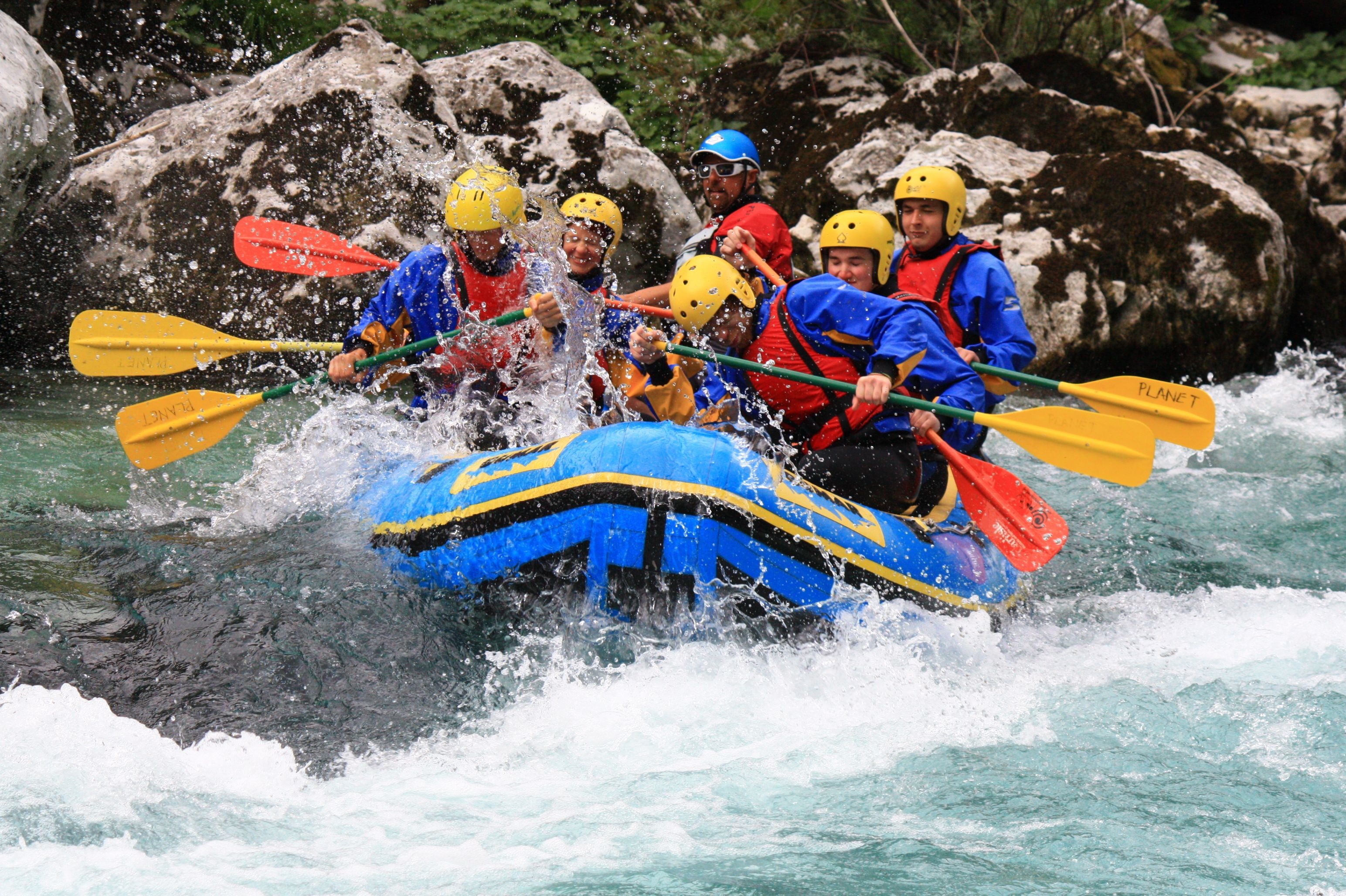 Rafting: An adventure water sport, Moving over the river rapids. 3090x2060 HD Wallpaper.