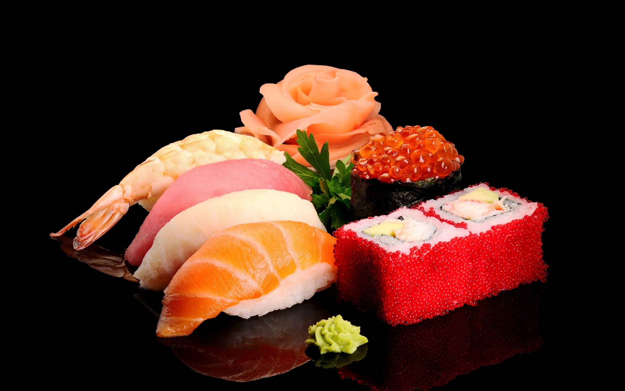 Food dessert rice, Wasabi lemon, Rolls cuisine dish, Produce land, 2560x1600 HD Desktop