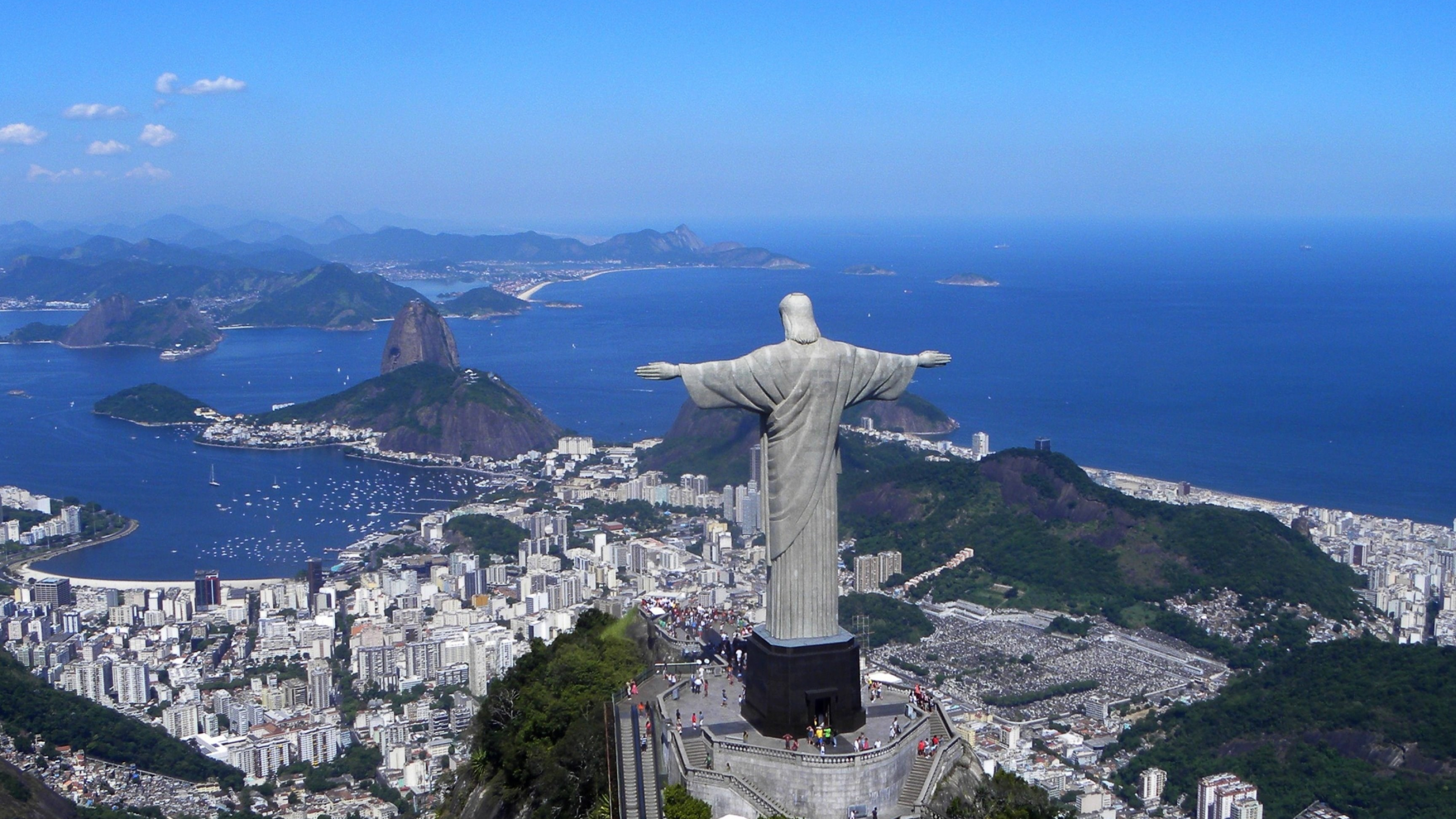 Christ the Redeemer, 4K wallpaper, High-definition image, Rio de Janeiro wonder, 3840x2160 4K Desktop